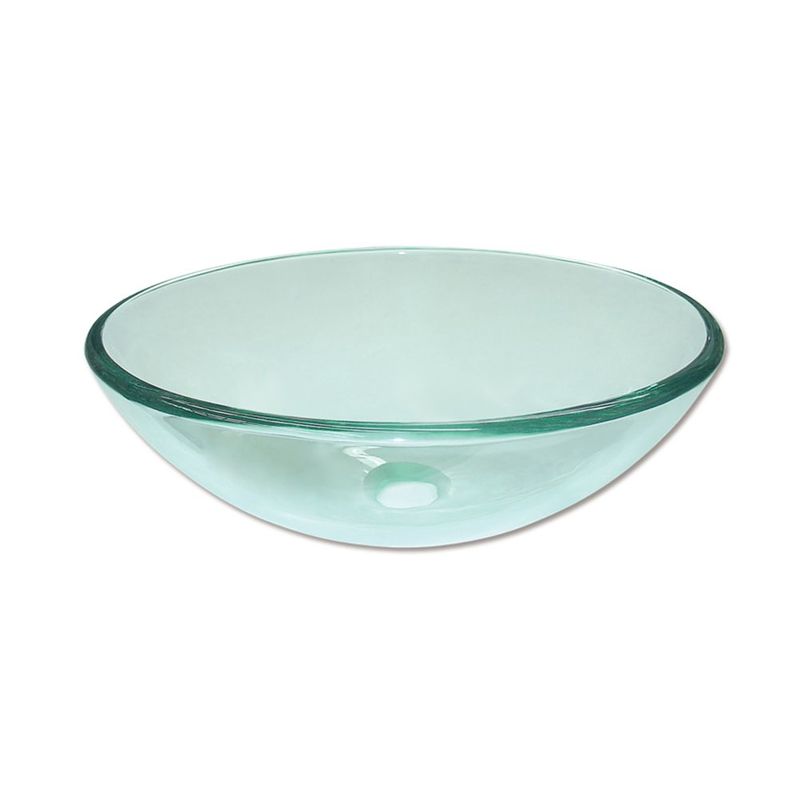 GENERICO - OVALIN BOWL REDONDO DE VIDRIO TRANSLUCIDO 42CM