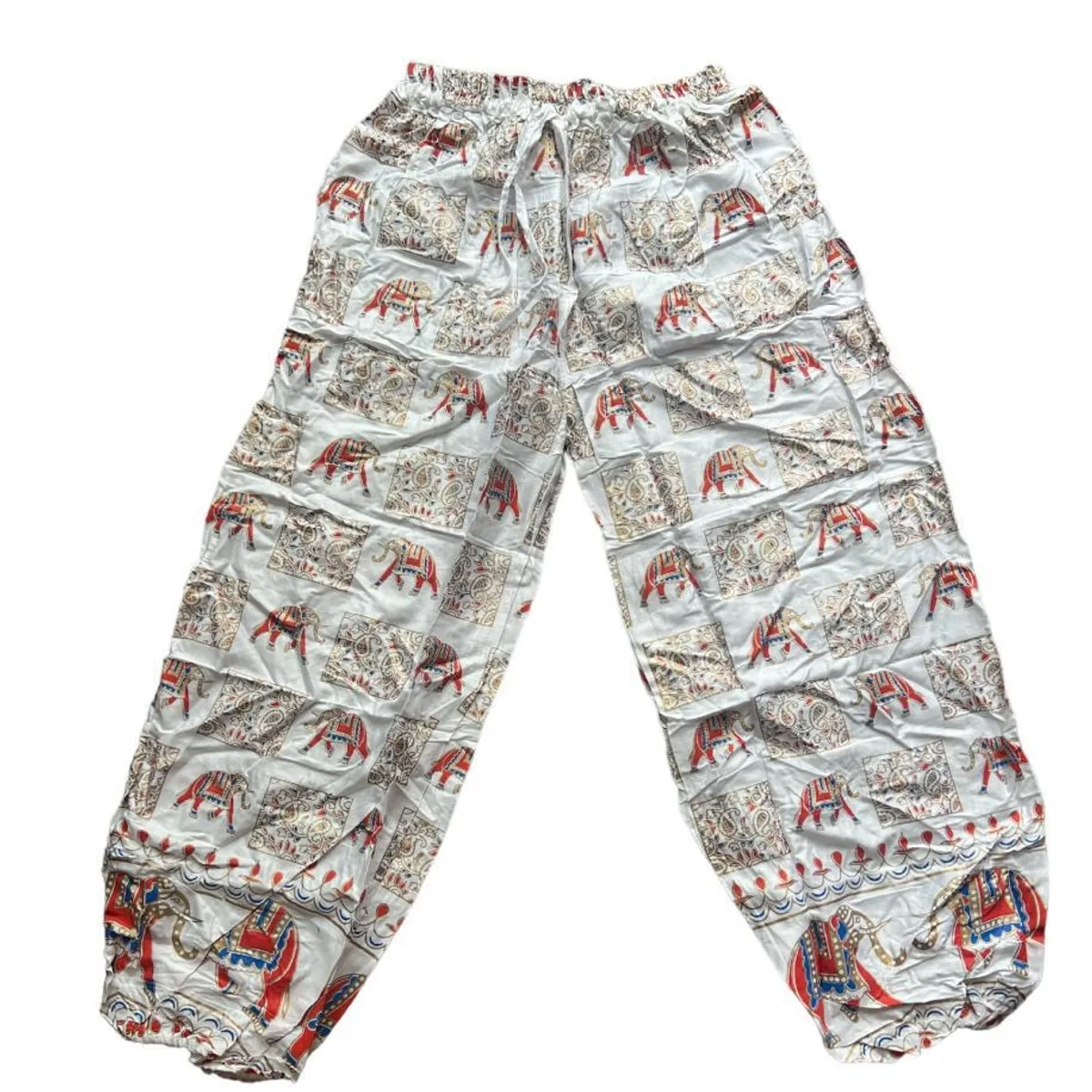 INDIAN - PANTALON DE FIBRA DE RAYON INDIA PARA PLAYA - YOGA - MEDITACION