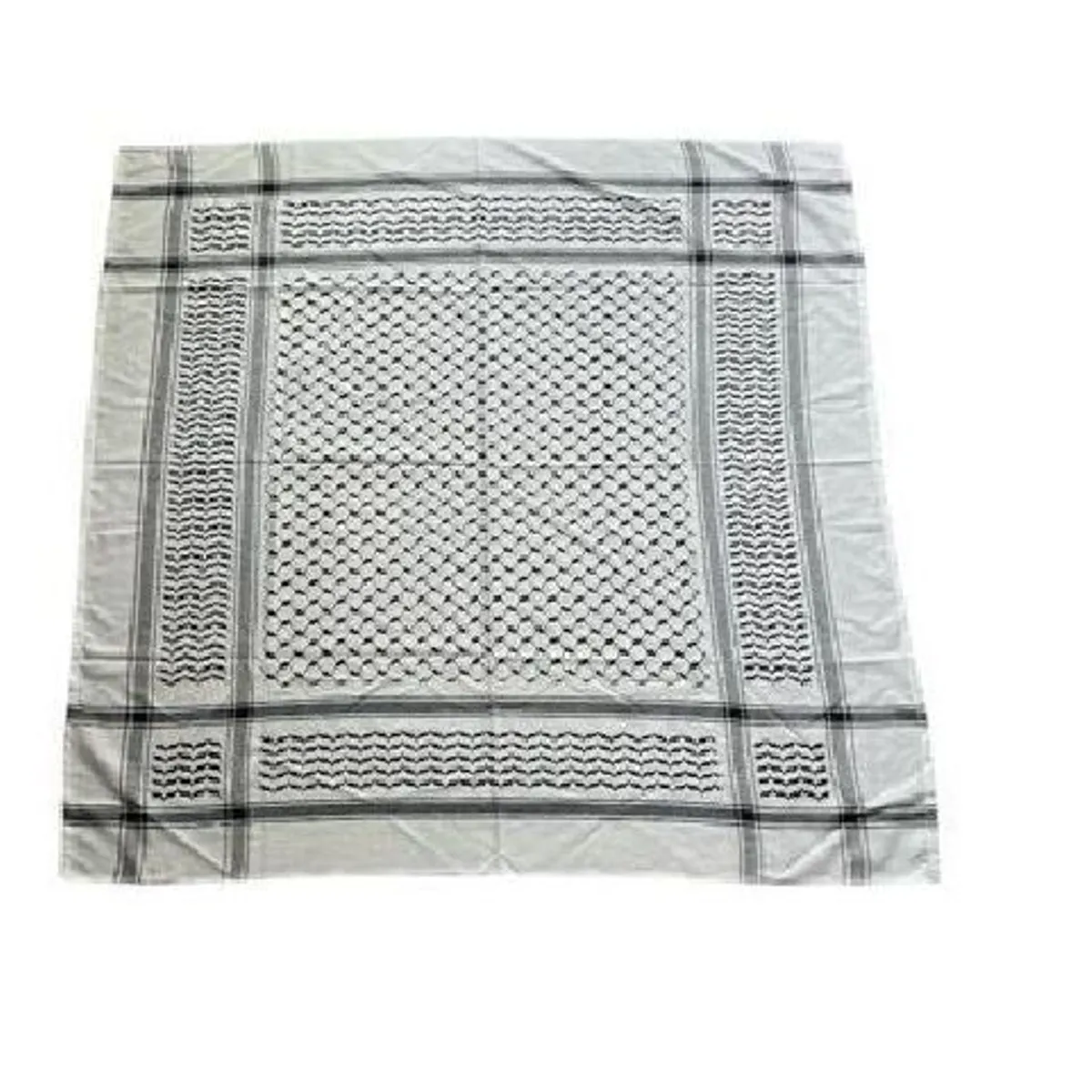 INDIAN - Bufanda MULTIPROPOSITO  blanco con negro_.