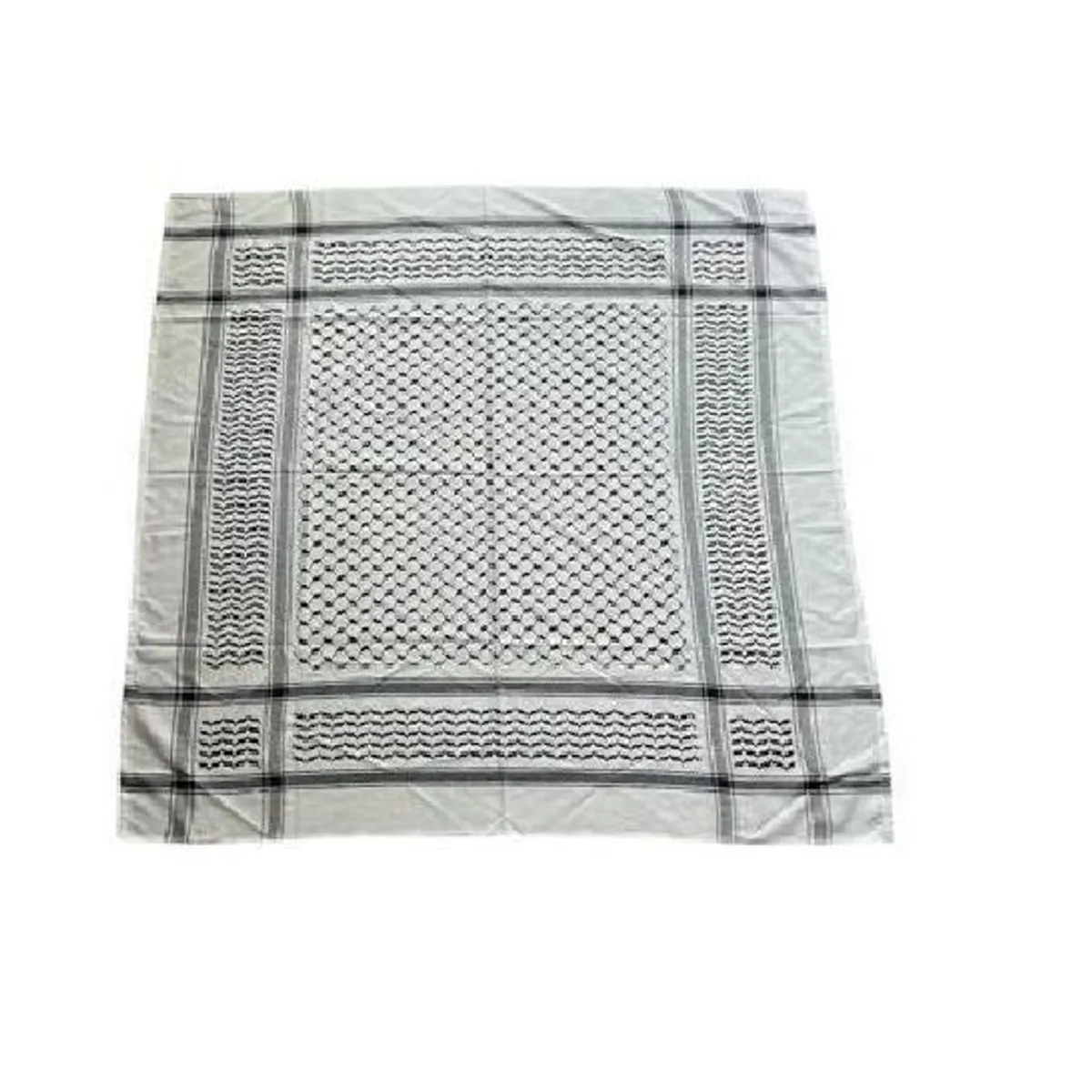 INDIAN - Bufanda MULTIPROPOSITO  blanco con negro_.