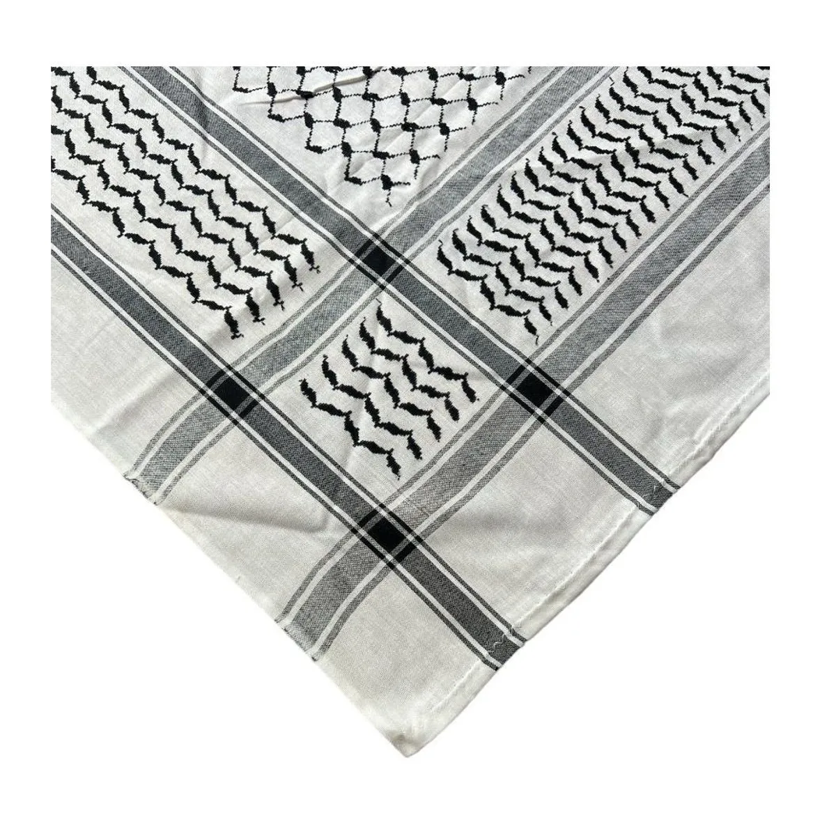 INDIAN - Bufanda MULTIPROPOSITO  blanco con negro_.