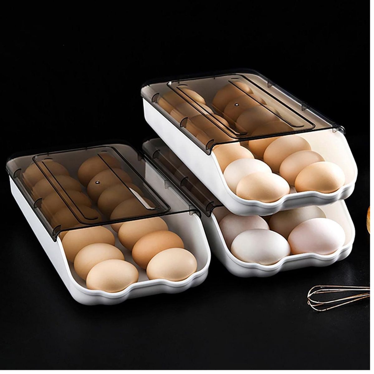 OEM - Porta Huevos de 3 Niveles Apilable Capacidad 42 Huevos