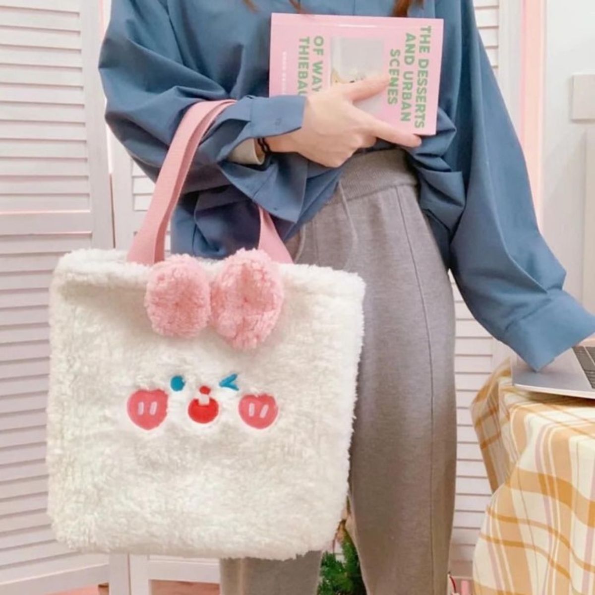 GENERICO - BOLSO DAMA KAWAII EN PELUCHE