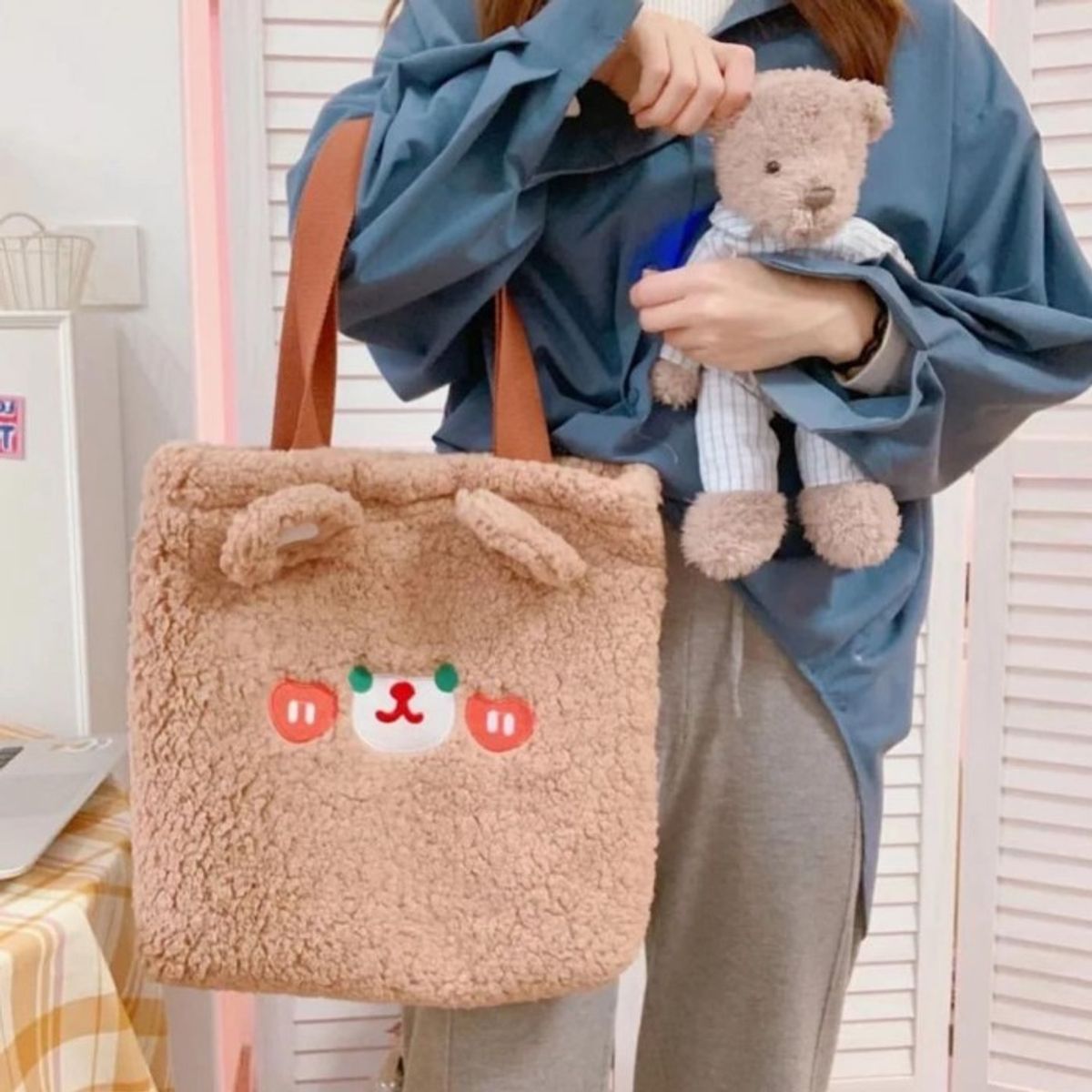 GENERICO - BOLSO DAMA KAWAII EN PELUCHE