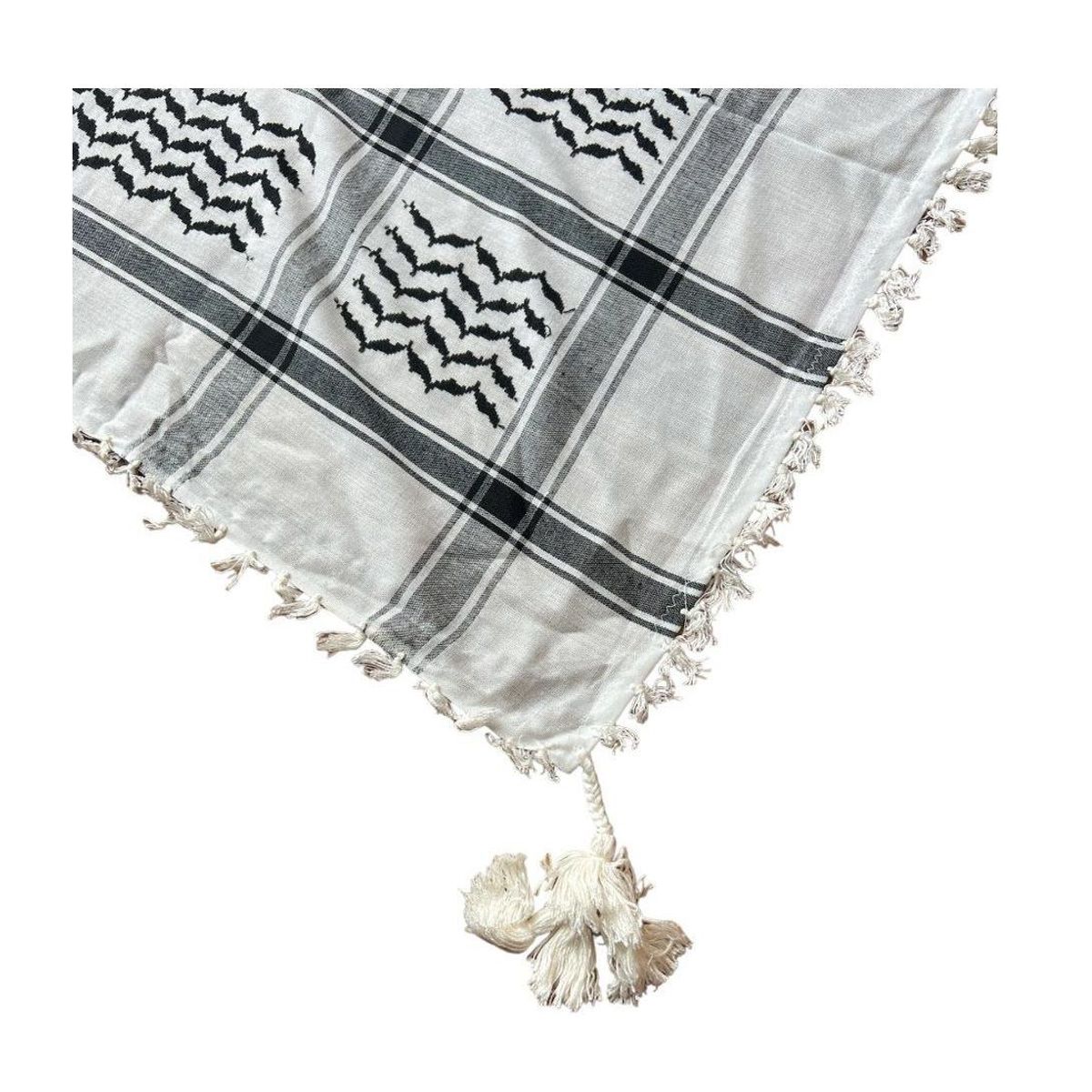 INDIAN - Bufanda MULTIPROPOSITO blanco con negro_.