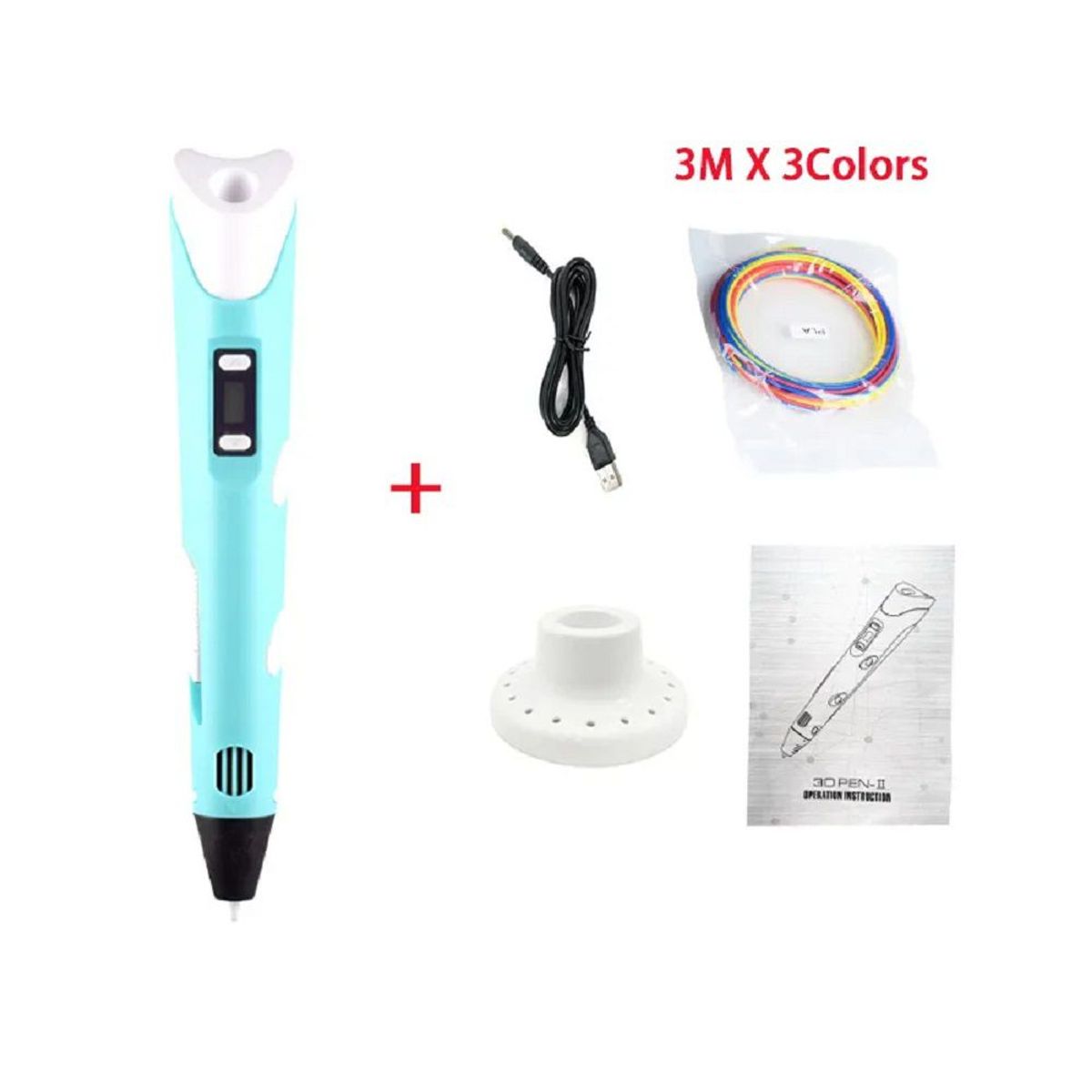 GENERICO - Lápiz Dibujo Impresión 3D Screen LCD Regalo Navidad Genieka