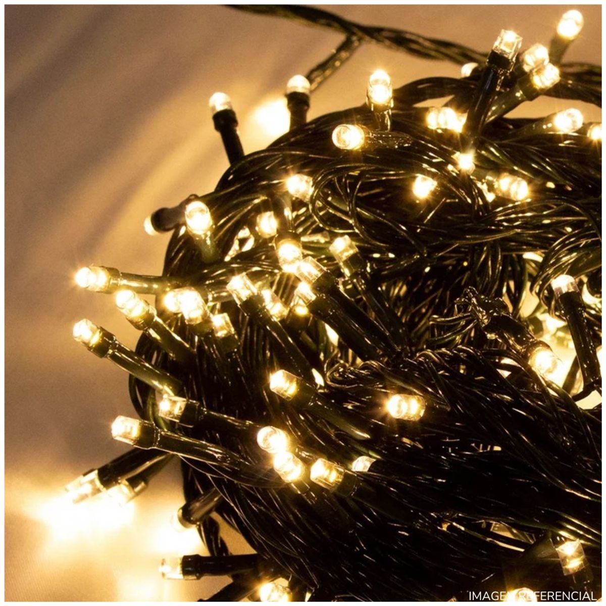 INSPIRA MARKET - Tira de 100 Luces LED Navideñas Luz Cálida