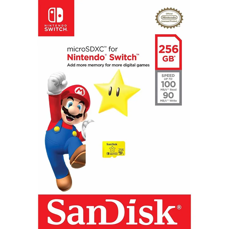 SANDISK - Memoria Micro SD Sandisk UHS- 256gb para Nintendo Switch