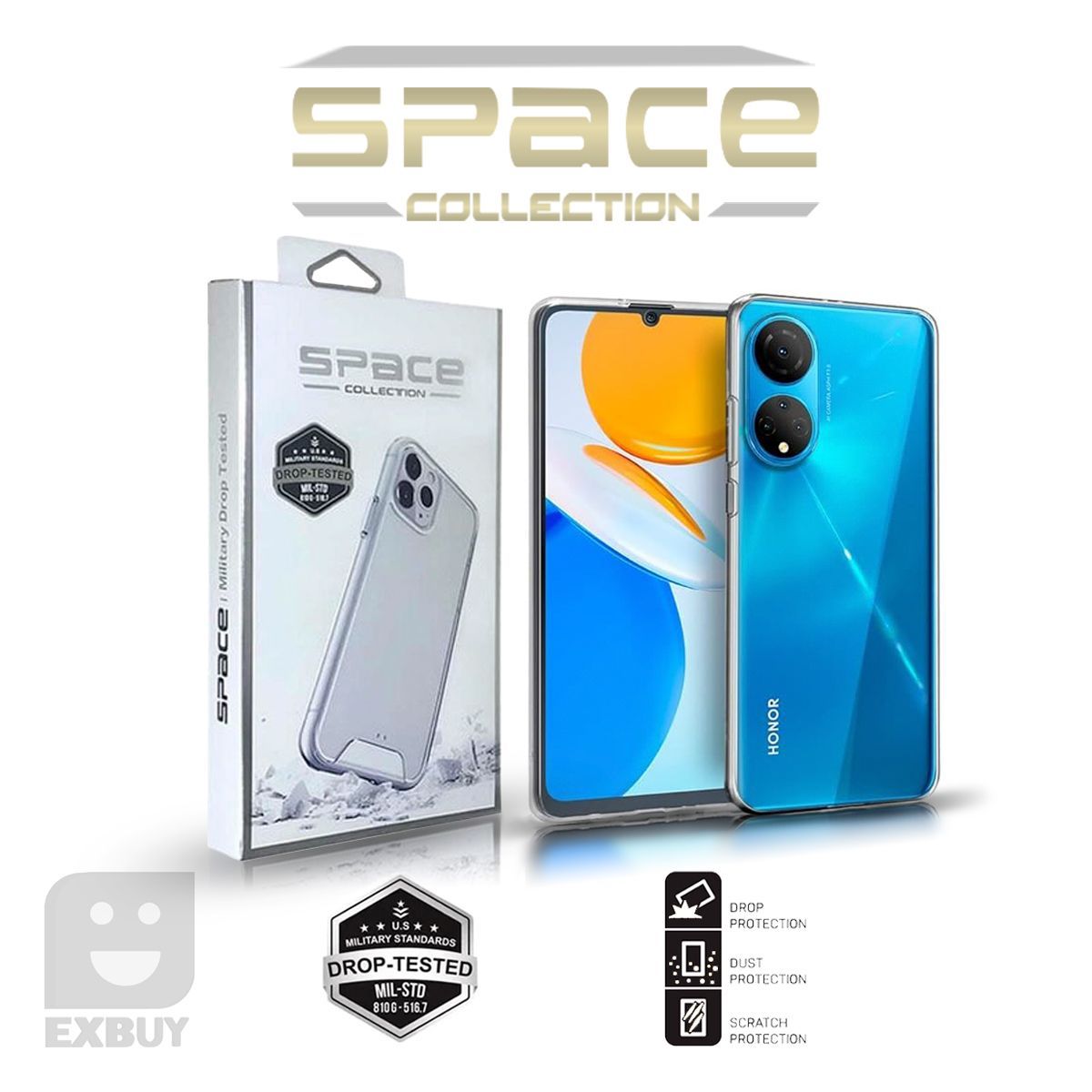 GENERICO - Case Space Transparente para Honor X7.