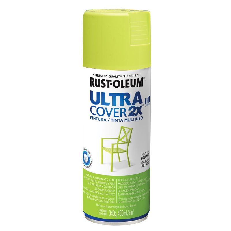 RUST OLEUM - Pintura Multiuso en Spray Verde Lima Brillante