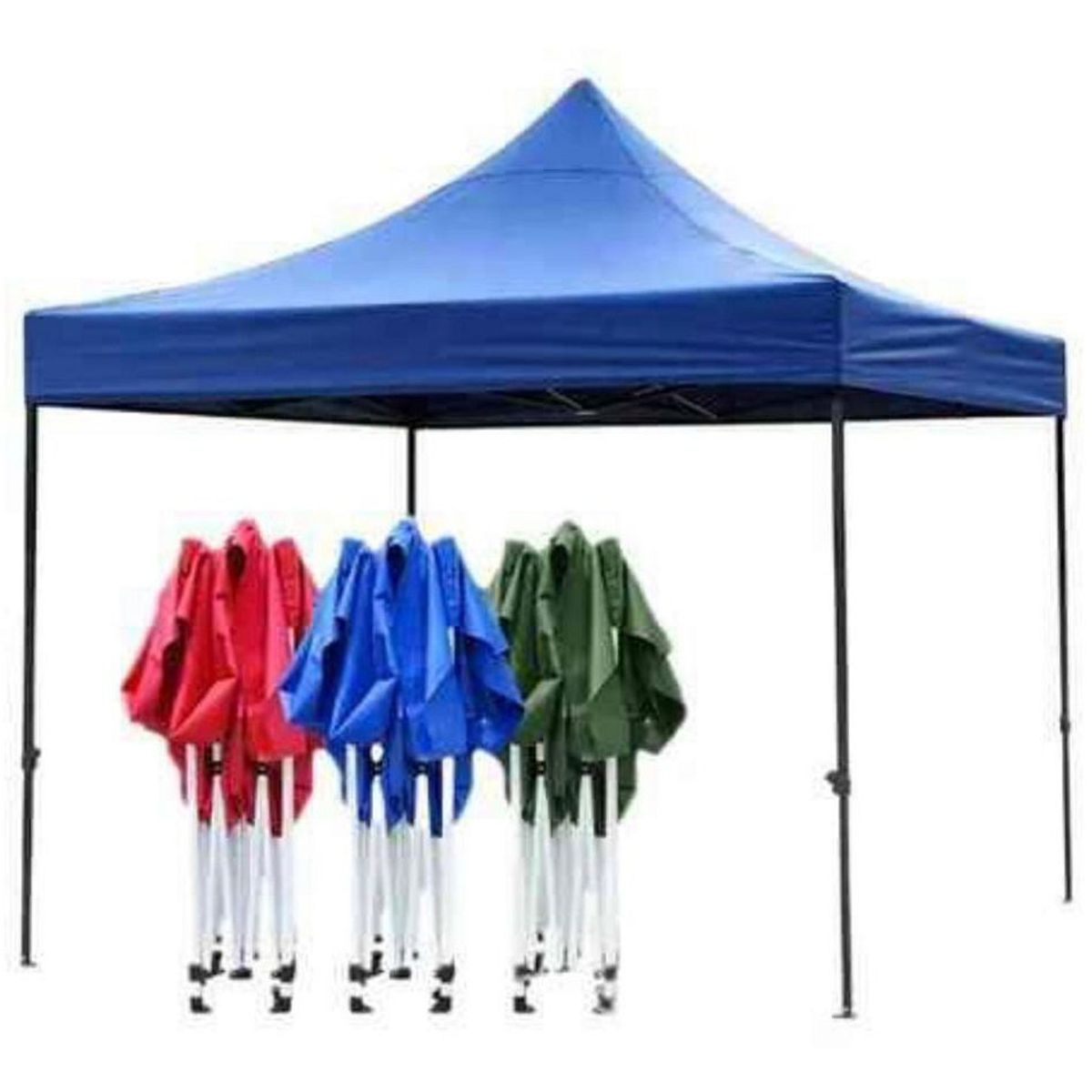 GENERICO - Toldo Plegable Azul 3x 3 m Lona Impermeable Azul