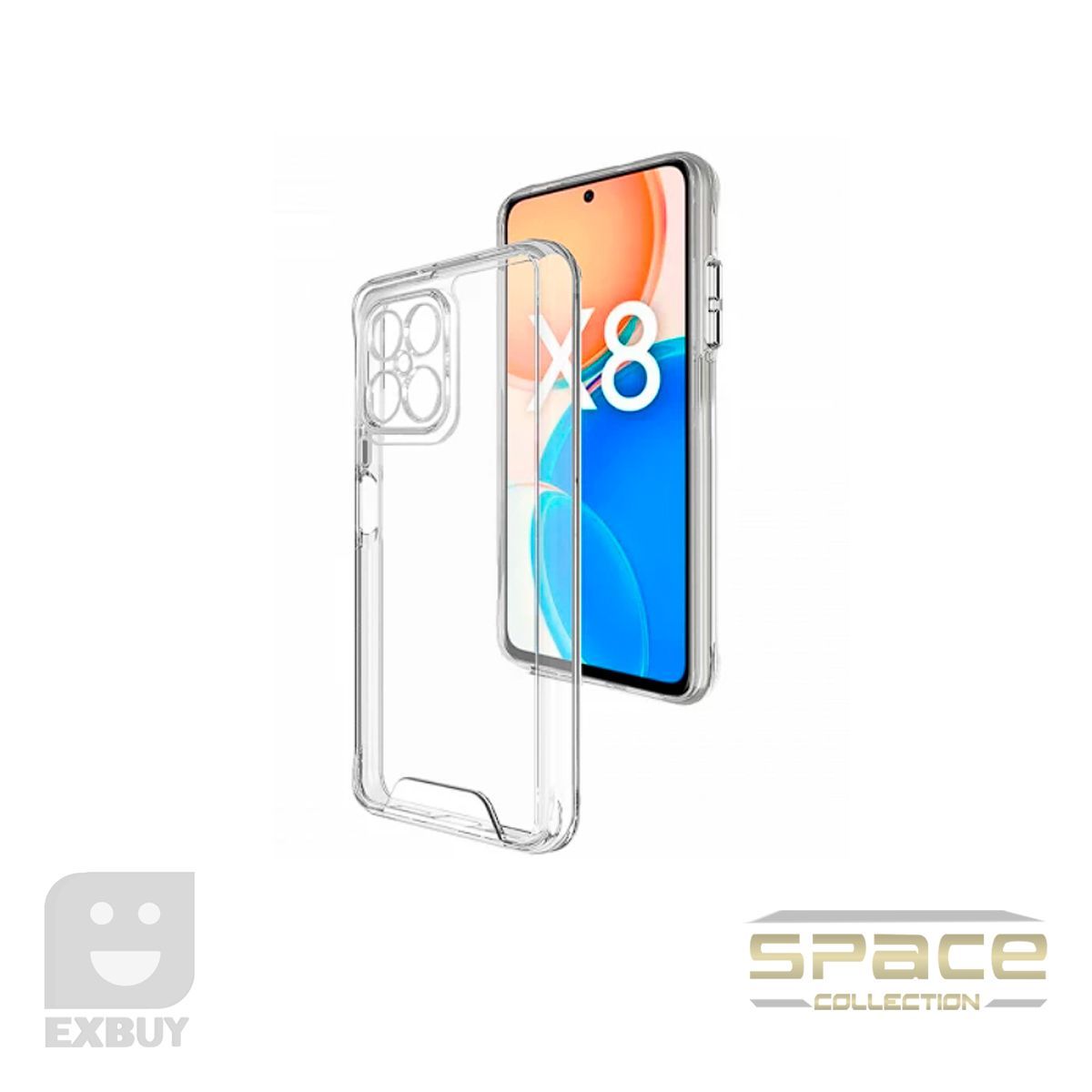 GENERICO - Case Space Transparente para Honor X8.