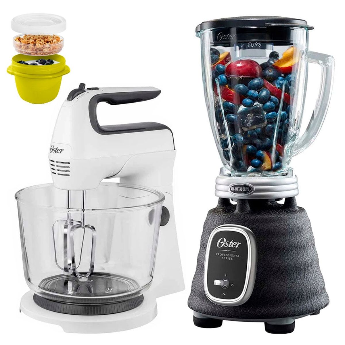 OSTER - Combo Oster Licuadora Profesional BPST02Batidora de Mano y Pedestal