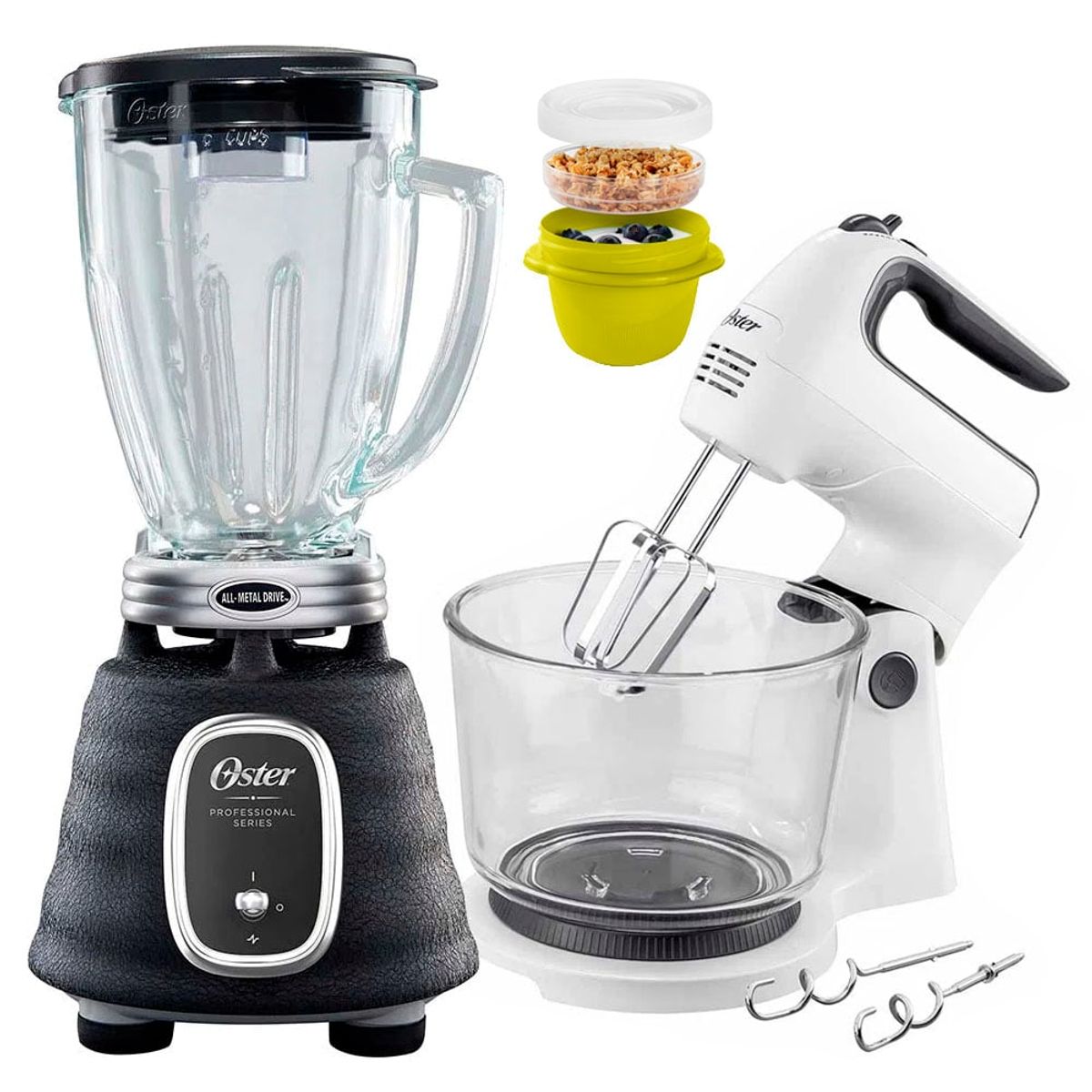 OSTER - Combo Oster Licuadora Profesional BPST02Batidora de Mano y Pedestal
