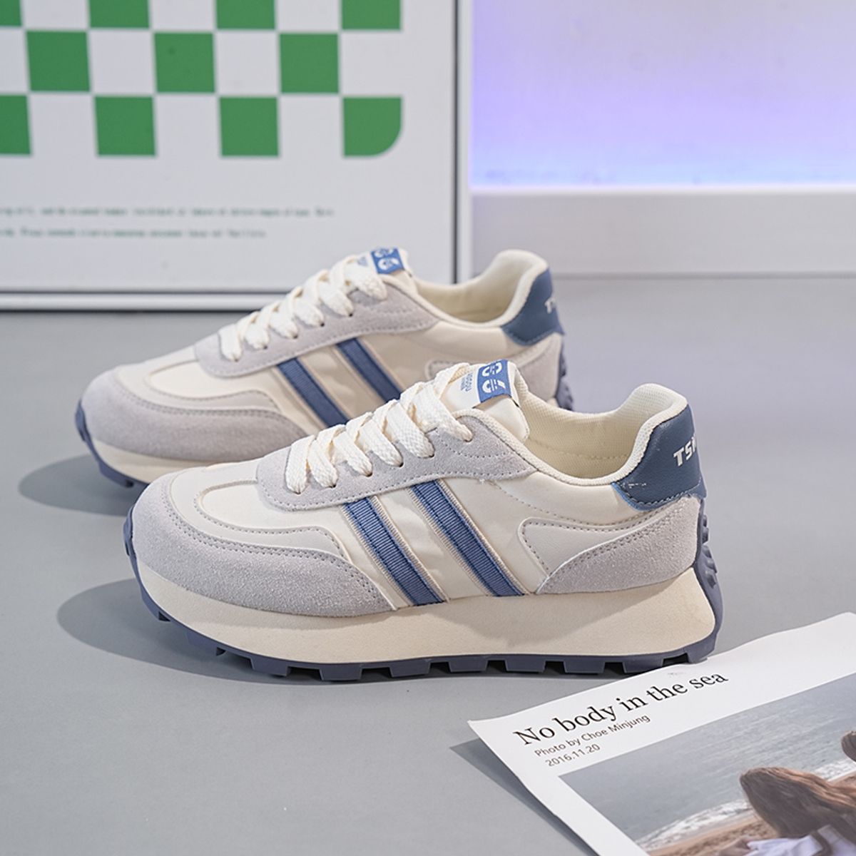 SHANDIAN - Mujer Zapatillas Urbana Plataforma Mujer