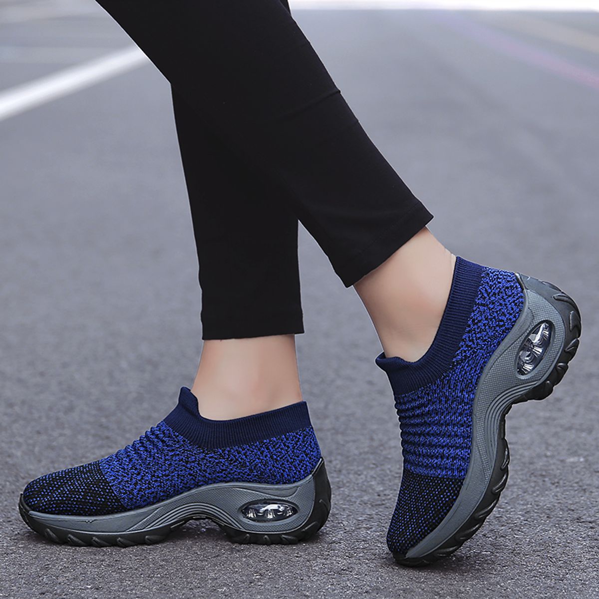 SHANDIAN - Running Mujer Zapatillas Deportivos Plataforma Air