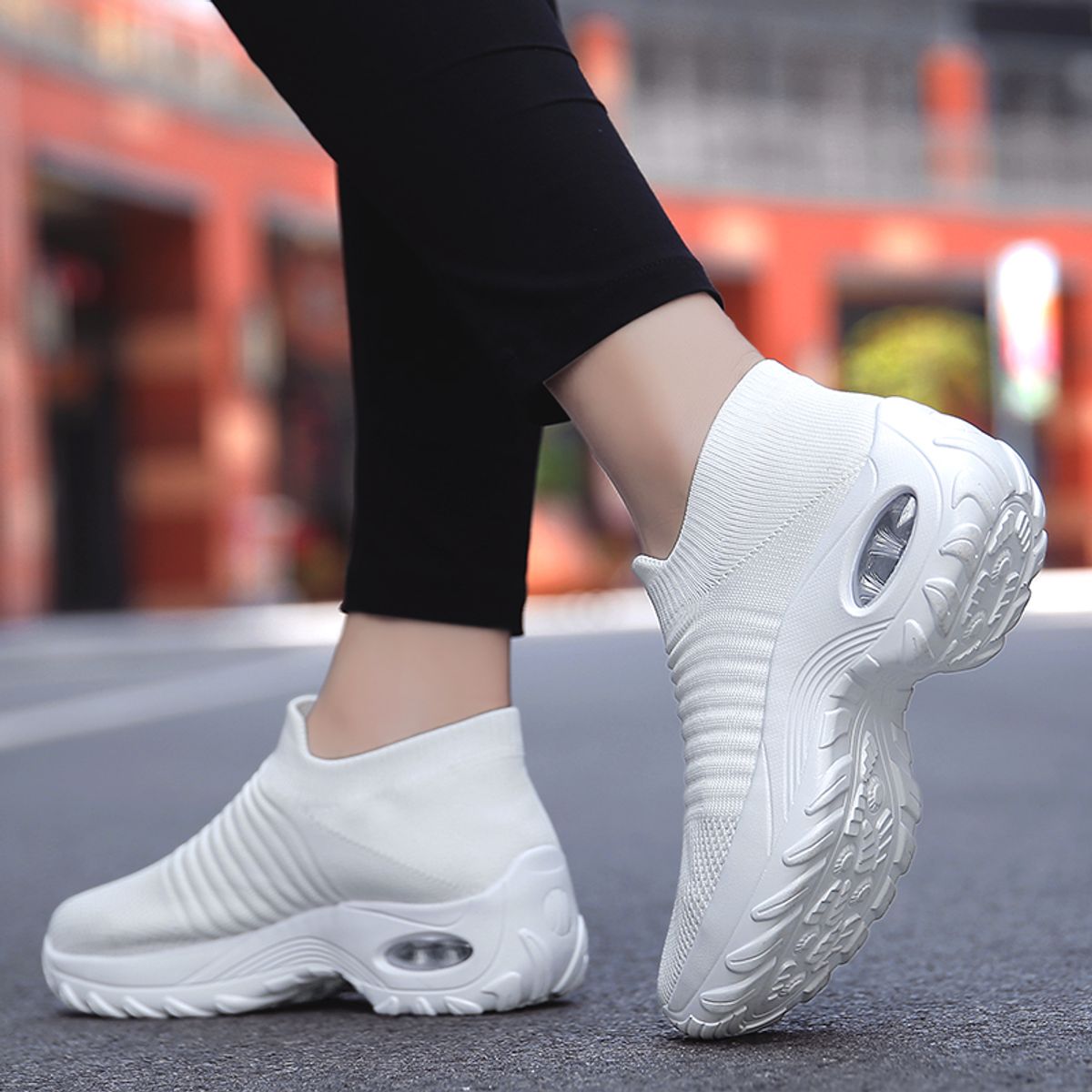 SHANDIAN - Running Mujer Zapatillas Deportivos Plataforma Air