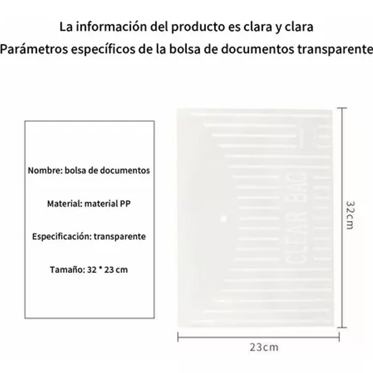 42AROZINA - Bolsas Impermeables De Gran Capacidad Documentos A4 20para