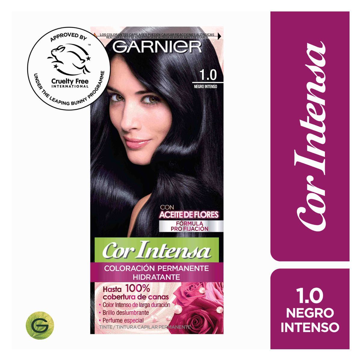 GARNIER - Tinte para Cabello Negro Intenso 1.0 Cor Intensa Garnier