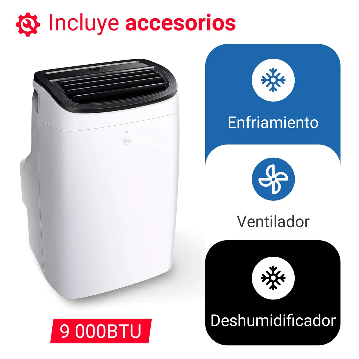 RHEEM - AIRE ACONDICIONADO PORTATIL 9K BTU RHEEM - 3 AÑOS DE GARANTÍA