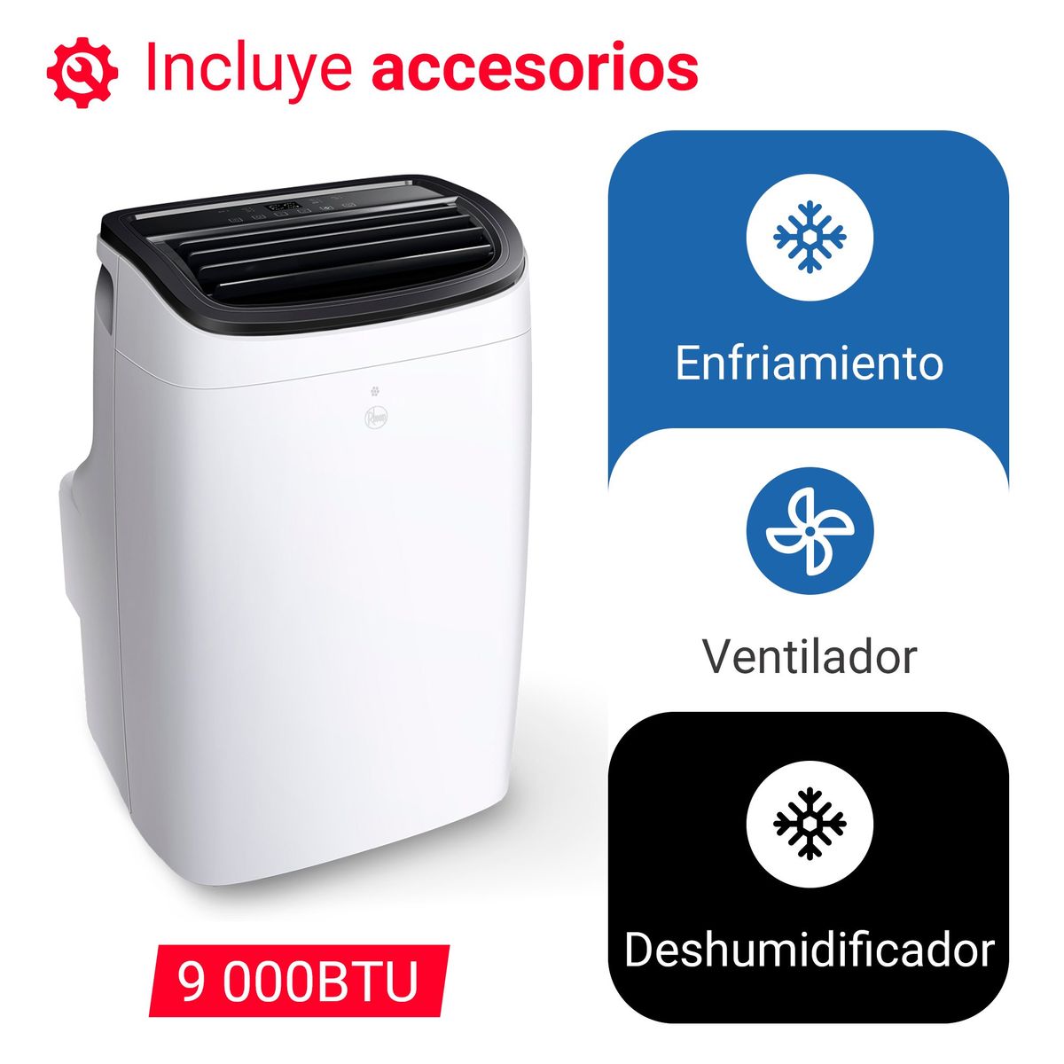 RHEEM - AIRE ACONDICIONADO PORTATIL 9K BTU RHEEM - 3 AÑOS DE GARANTÍA