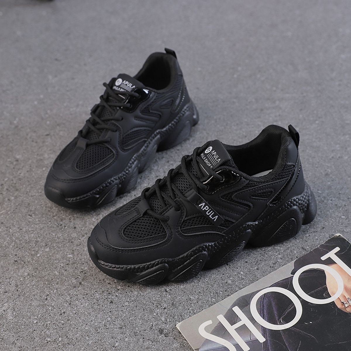 SHANDIAN - Zapatillas Deportivas Plataforma Mujer