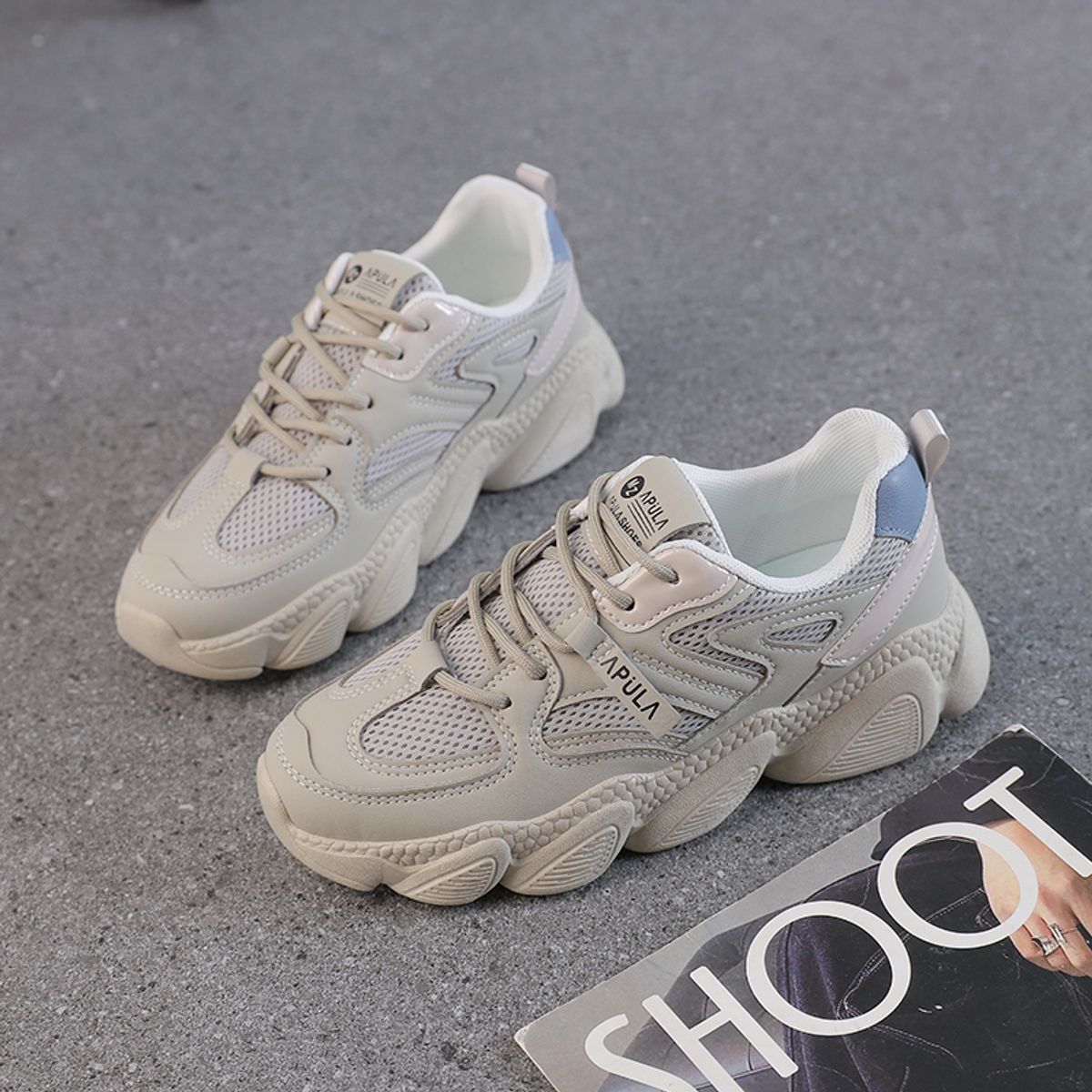 SHANDIAN - Zapatillas Deportivas Plataforma Mujer