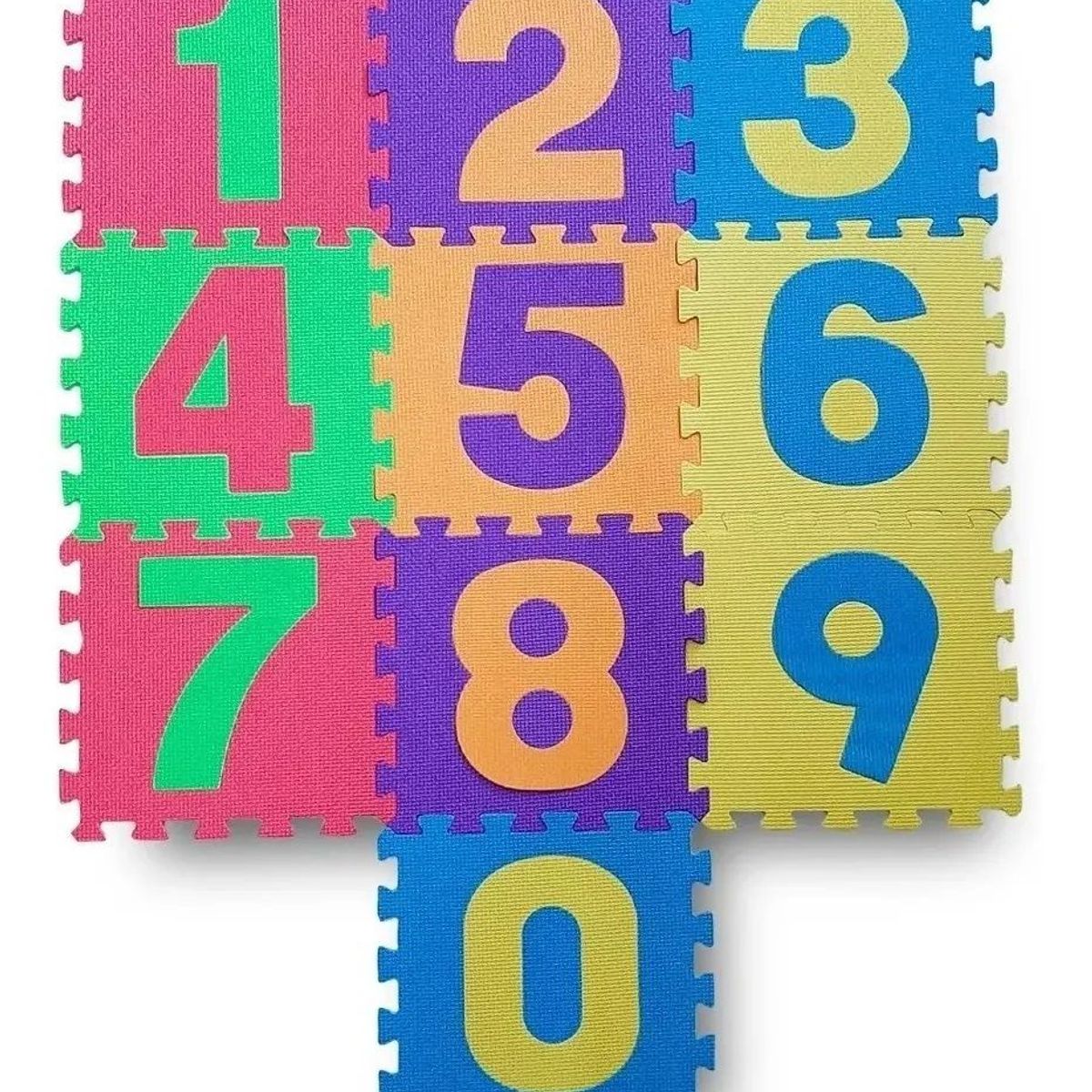 EVAFLEX - Pisos Alfombra Goma Didáctico Eva 10 Piezas 30x30 cm Números