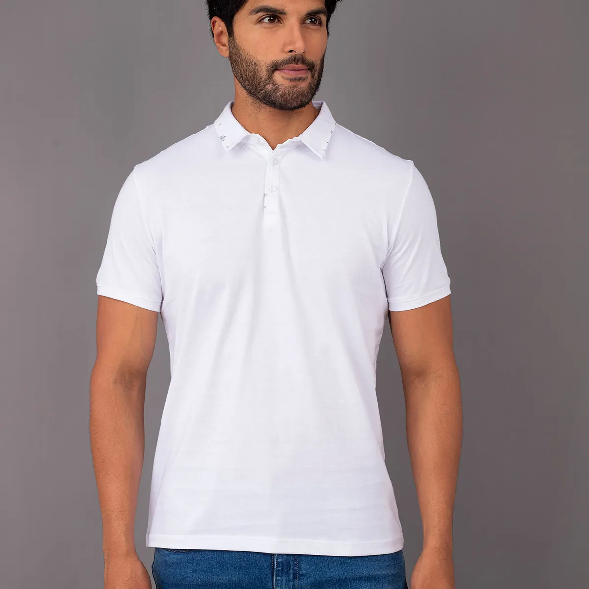 JUSTO - POLO BLANCO BOX - CAMISERO ALGODON
