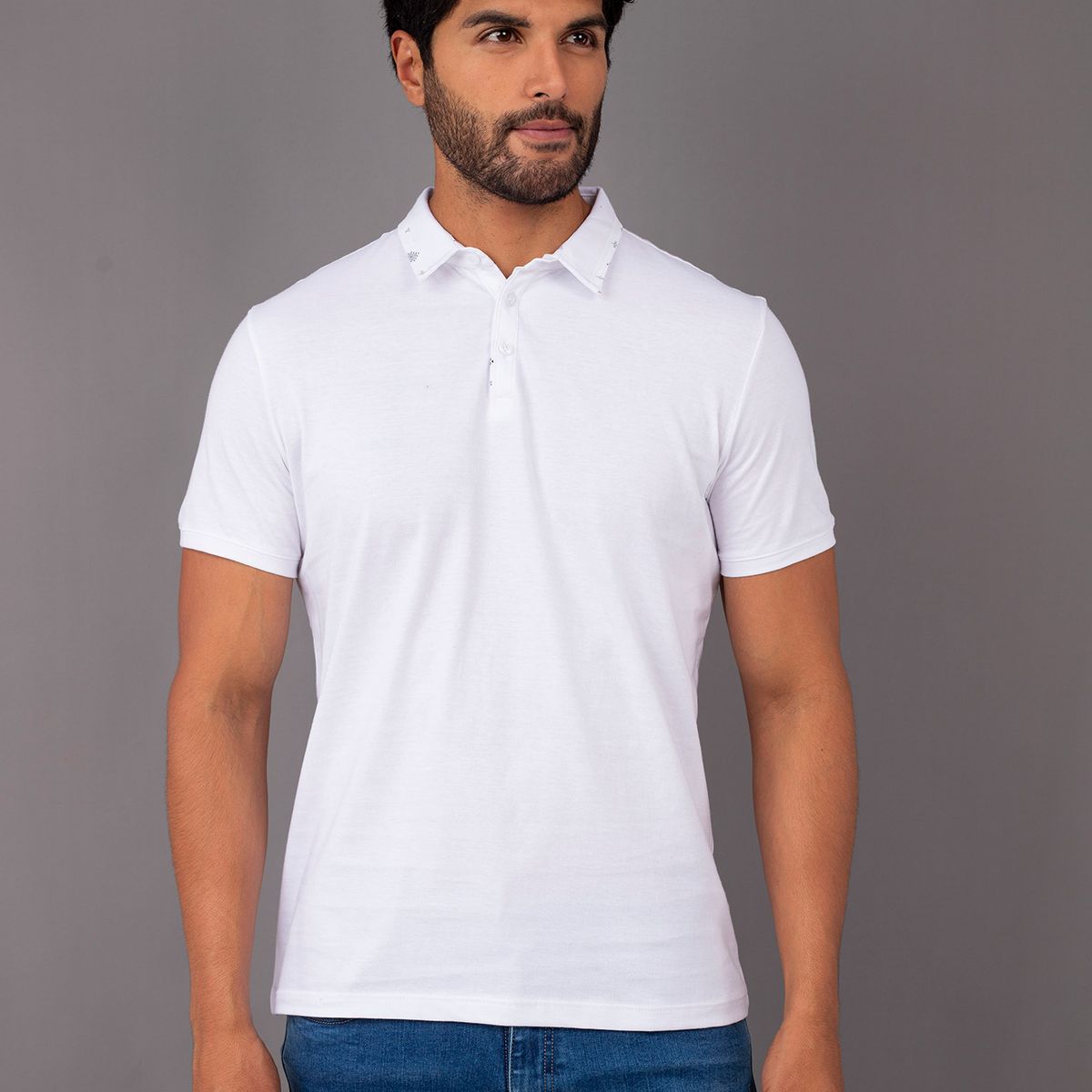 JUSTO - POLO BLANCO BOX - CAMISERO ALGODON