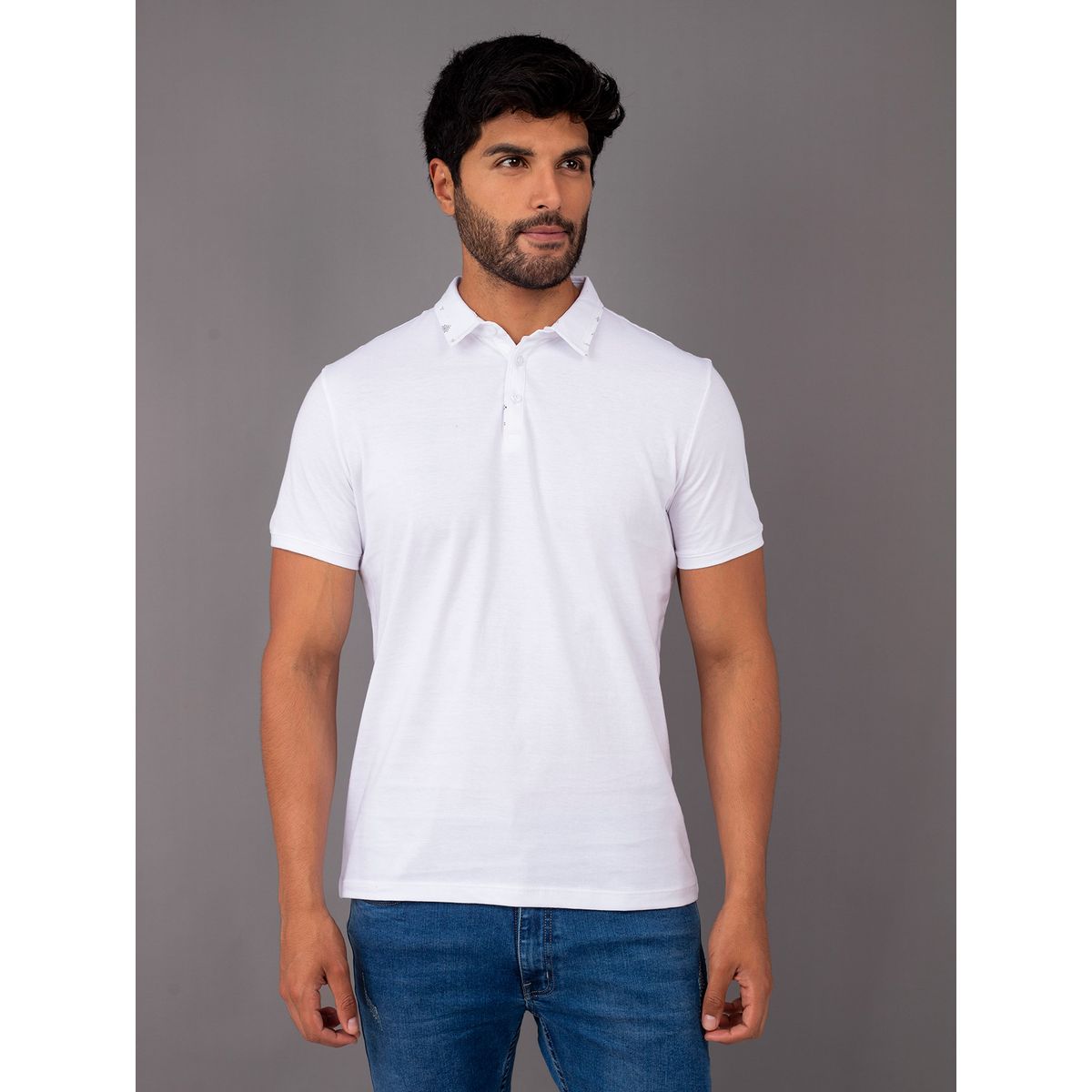 JUSTO - POLO BLANCO BOX - CAMISERO ALGODON