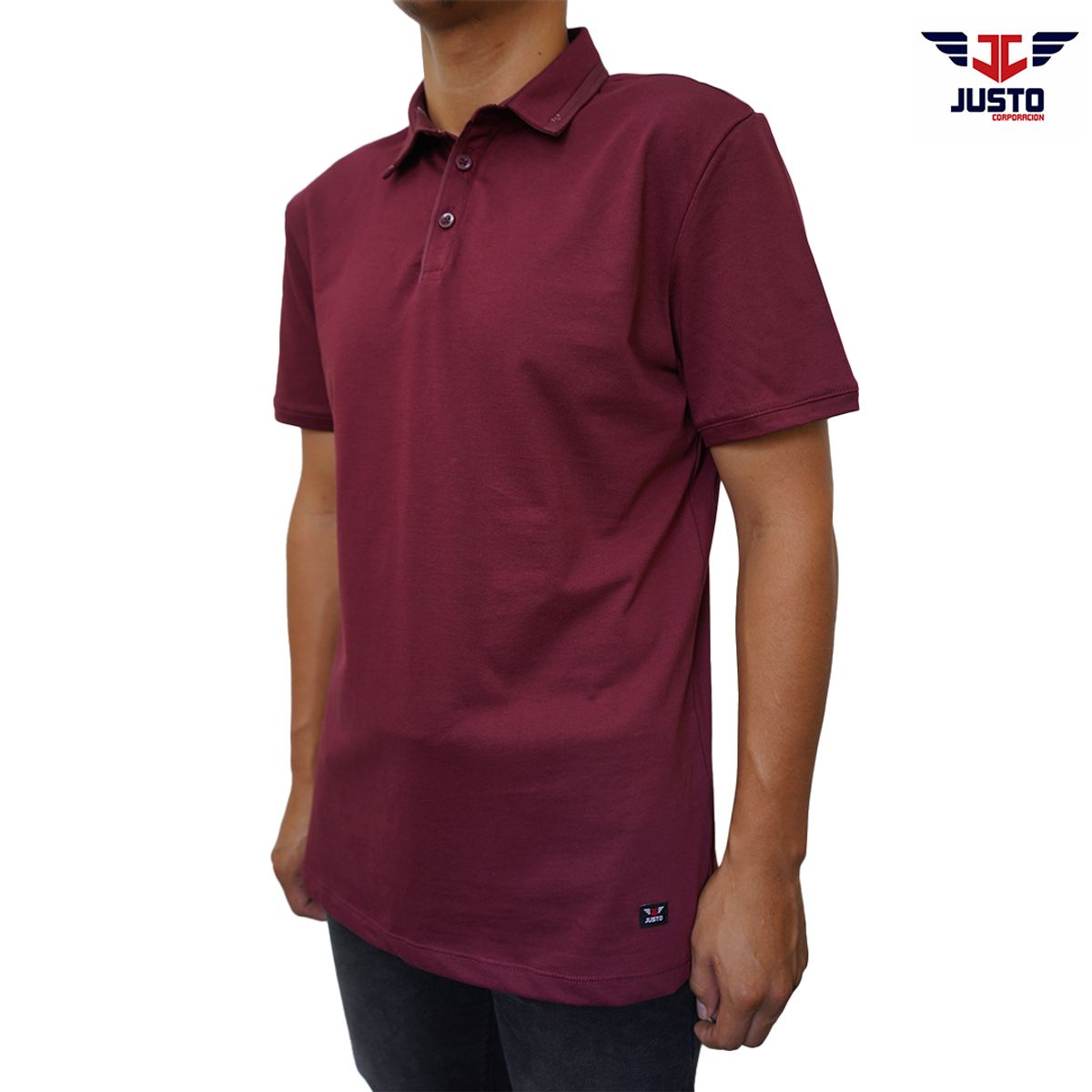 JUSTO - POLO GUINDA BOX - CAMISERO ALGODON