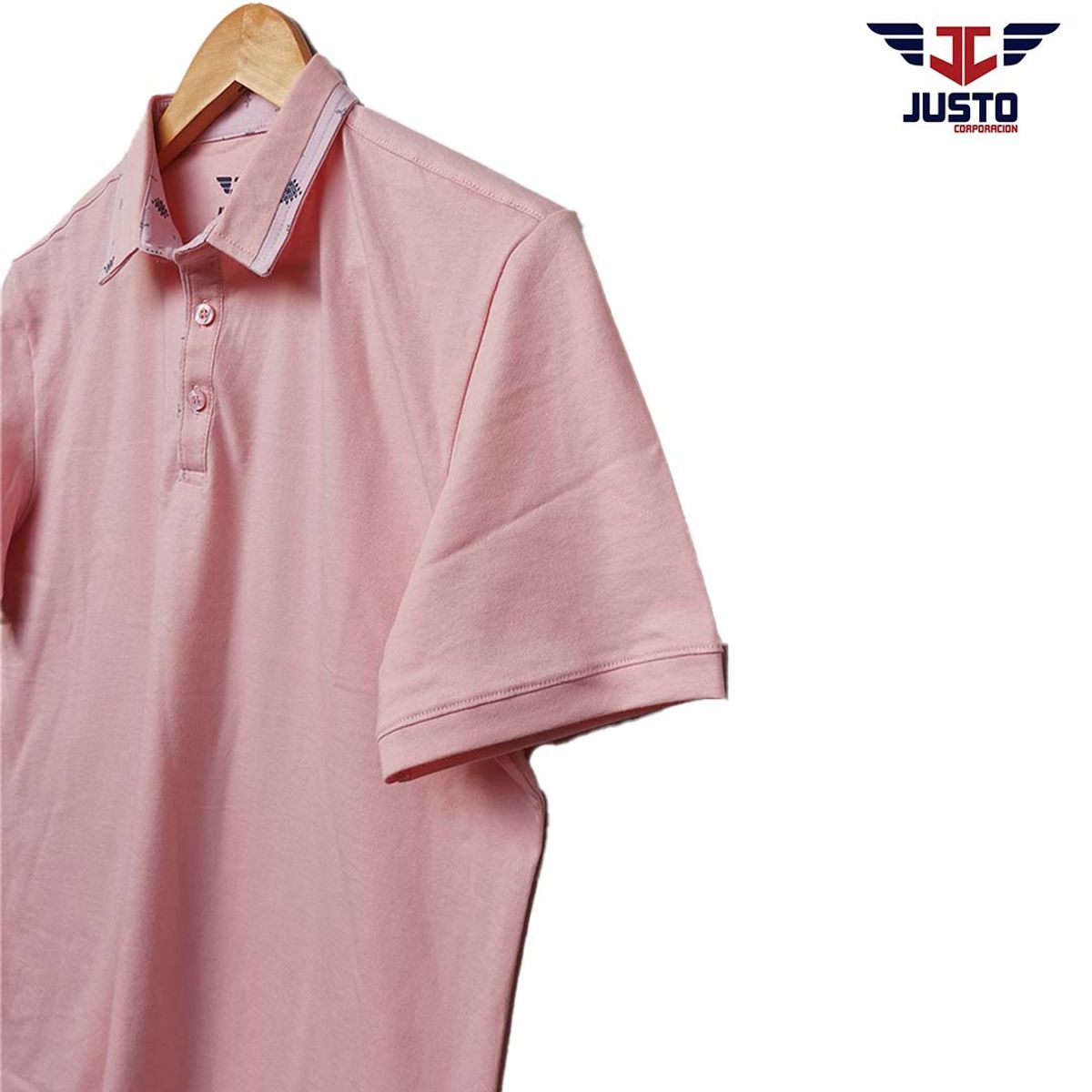 JUST - POLO ROSADO BOX - CAMICERO ALGODON