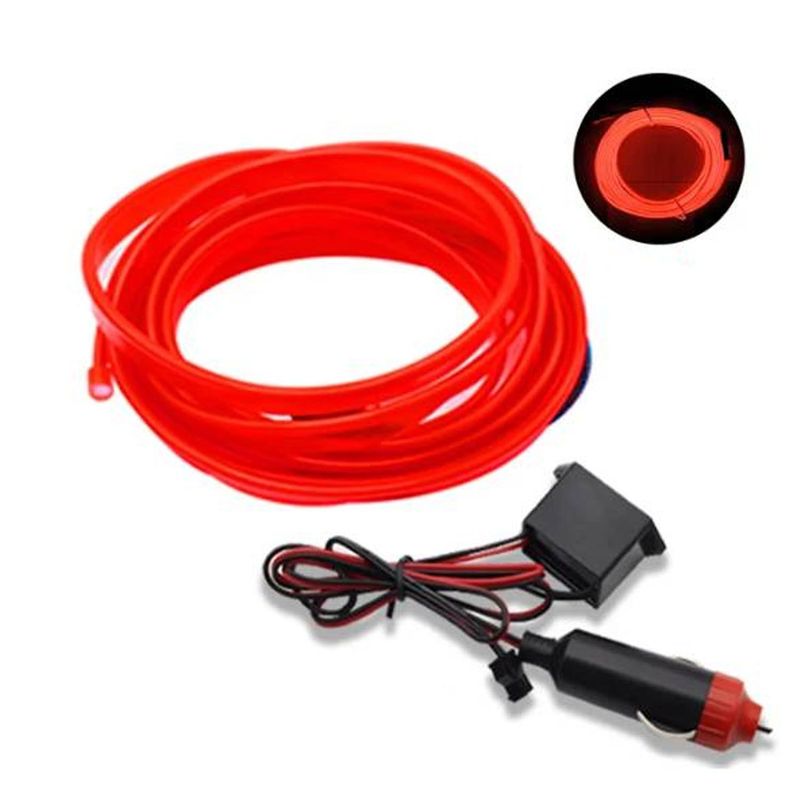42AROZINA - Threaded Neon Light Strip Car 5m Led Usb Connector 12v Car