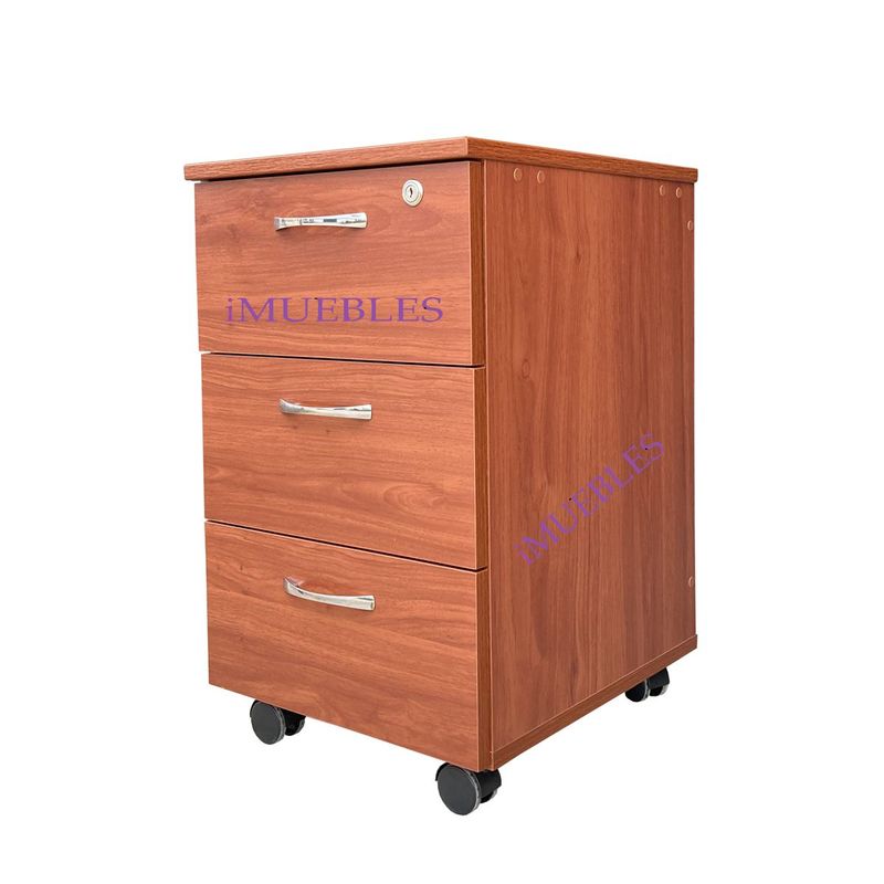 TEMEL - Cajonera de  Melamina de 03 Cajones. Gavetero 3 Cajones. Oficina.