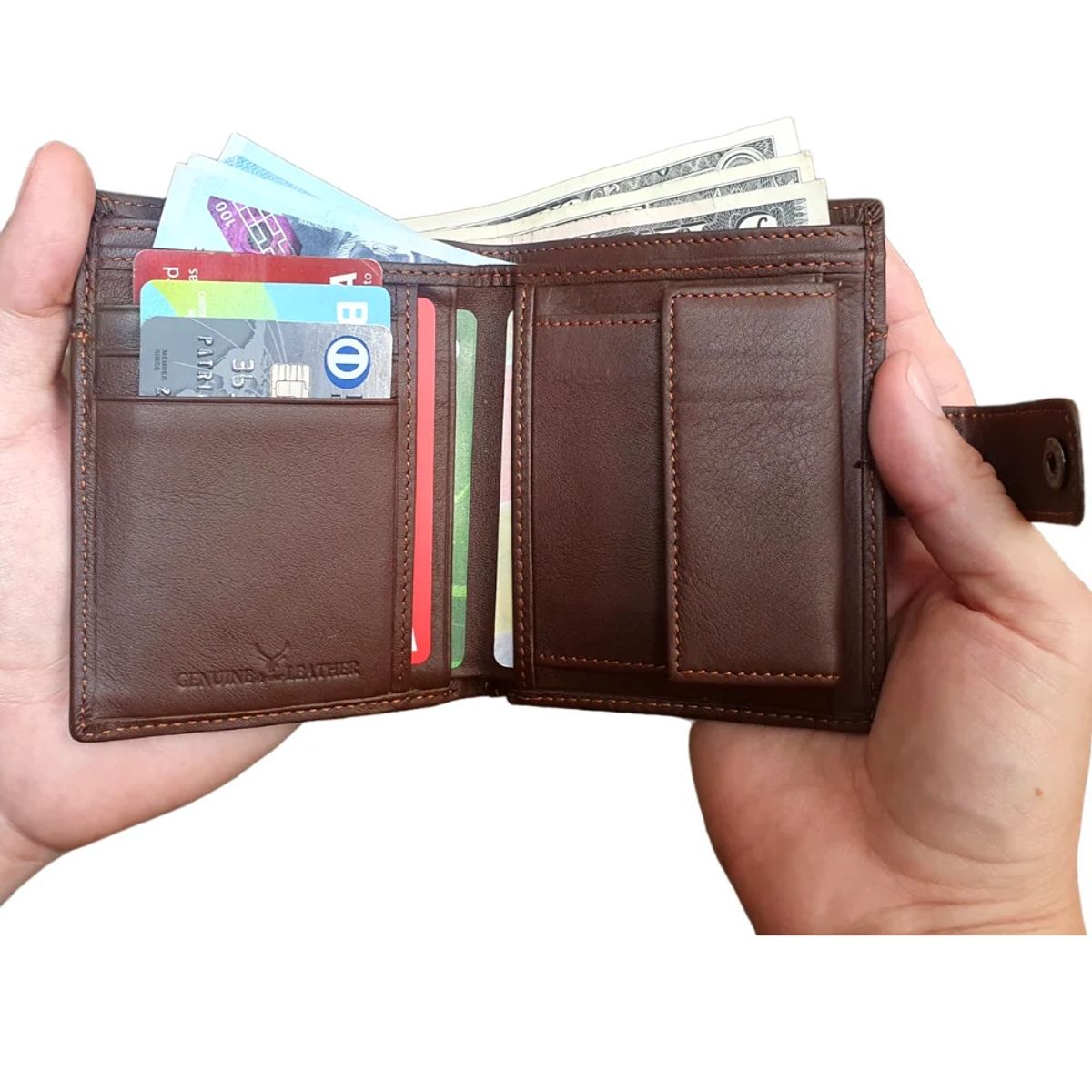 ARMUZ - Billetera de Cuero Vacuno con Tarjetero Extraíble Novi 8935 RFID