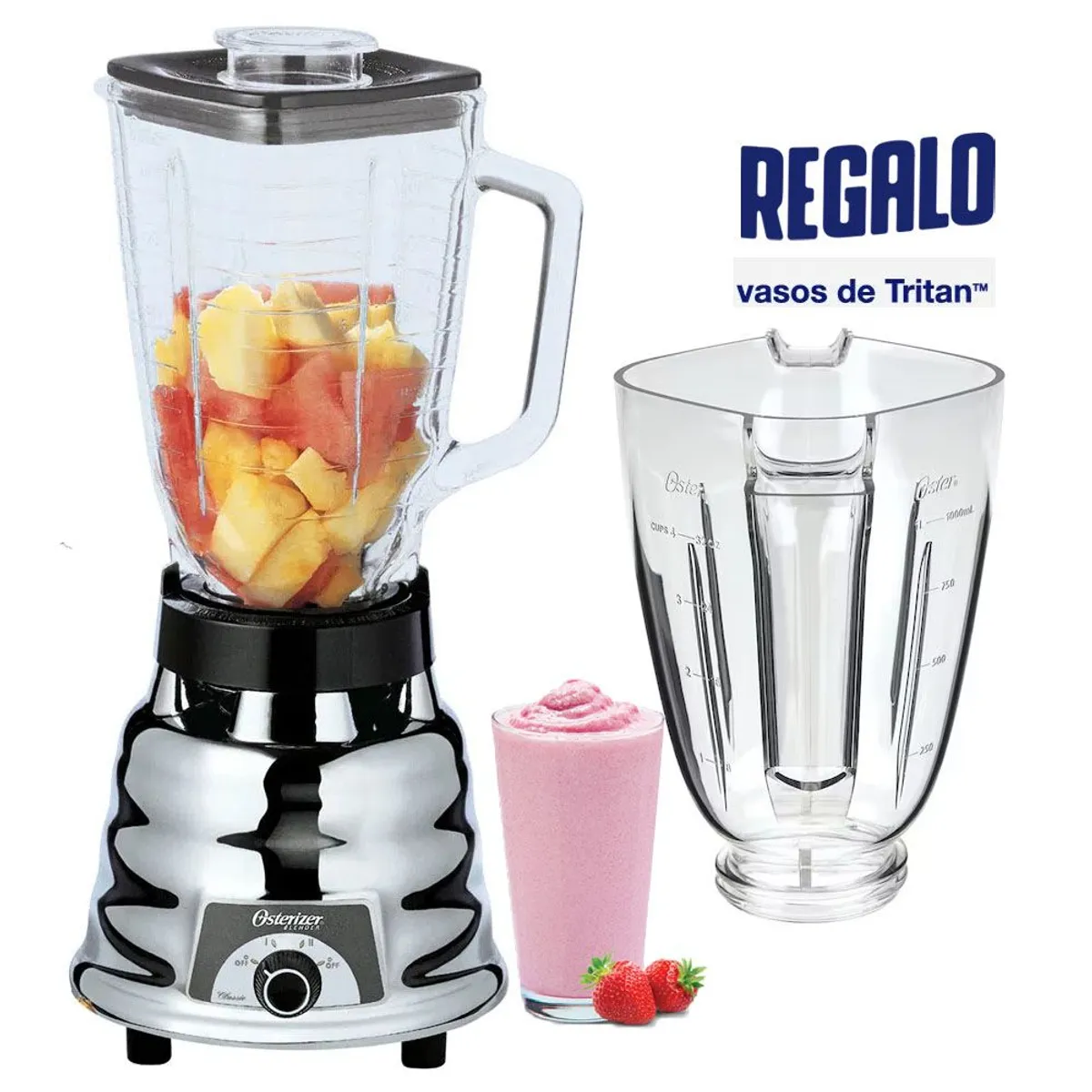 OSTER - Licuadora 2 Velocidades Oster Clasico 250-22 Plateado