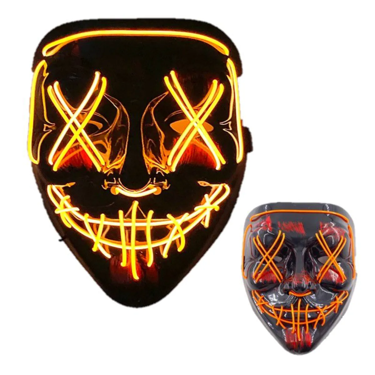 GENERICO - MASCARA CON LED PURGA HALLOWEEN