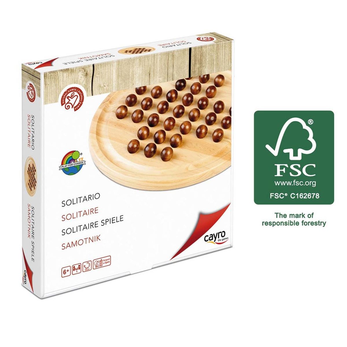 CAYRO - Cayro Juego Solitario de Madera FSC