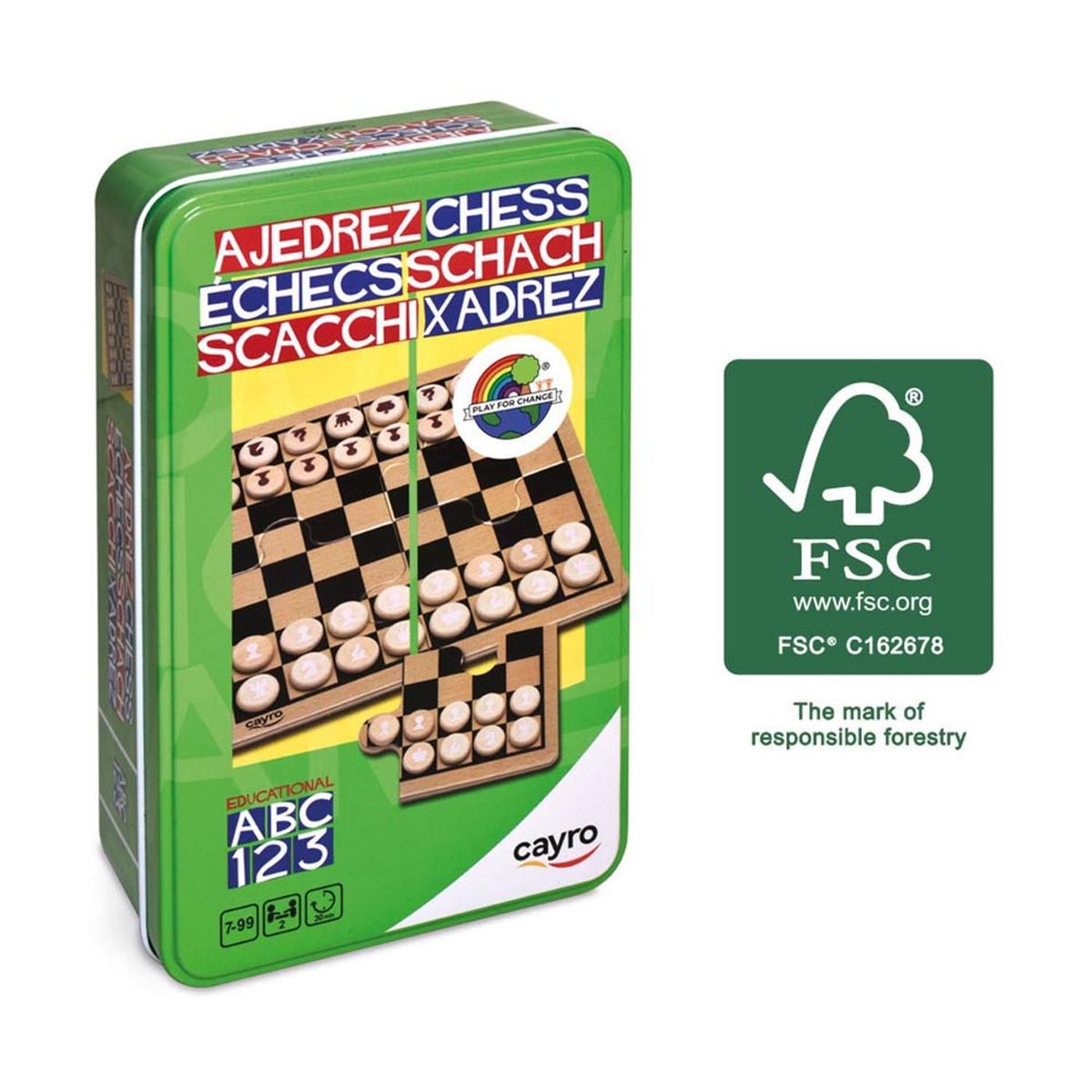 CAYRO - Cayro Ajedrez en Madera FSC en caja de Metal