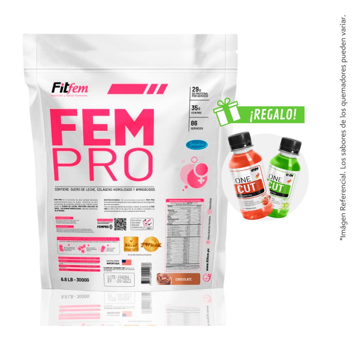 FITFEM - FEM PRO 3KG CHOCOLATE PROTEINA FITFEM CON REGALOS