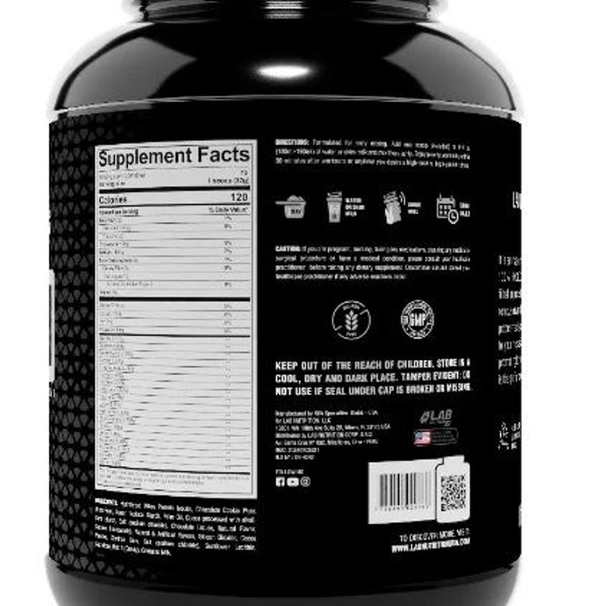 LAB NUTRITION USA - 100 HYDROLYZED Cookies and cream 5LB + SmartShaker