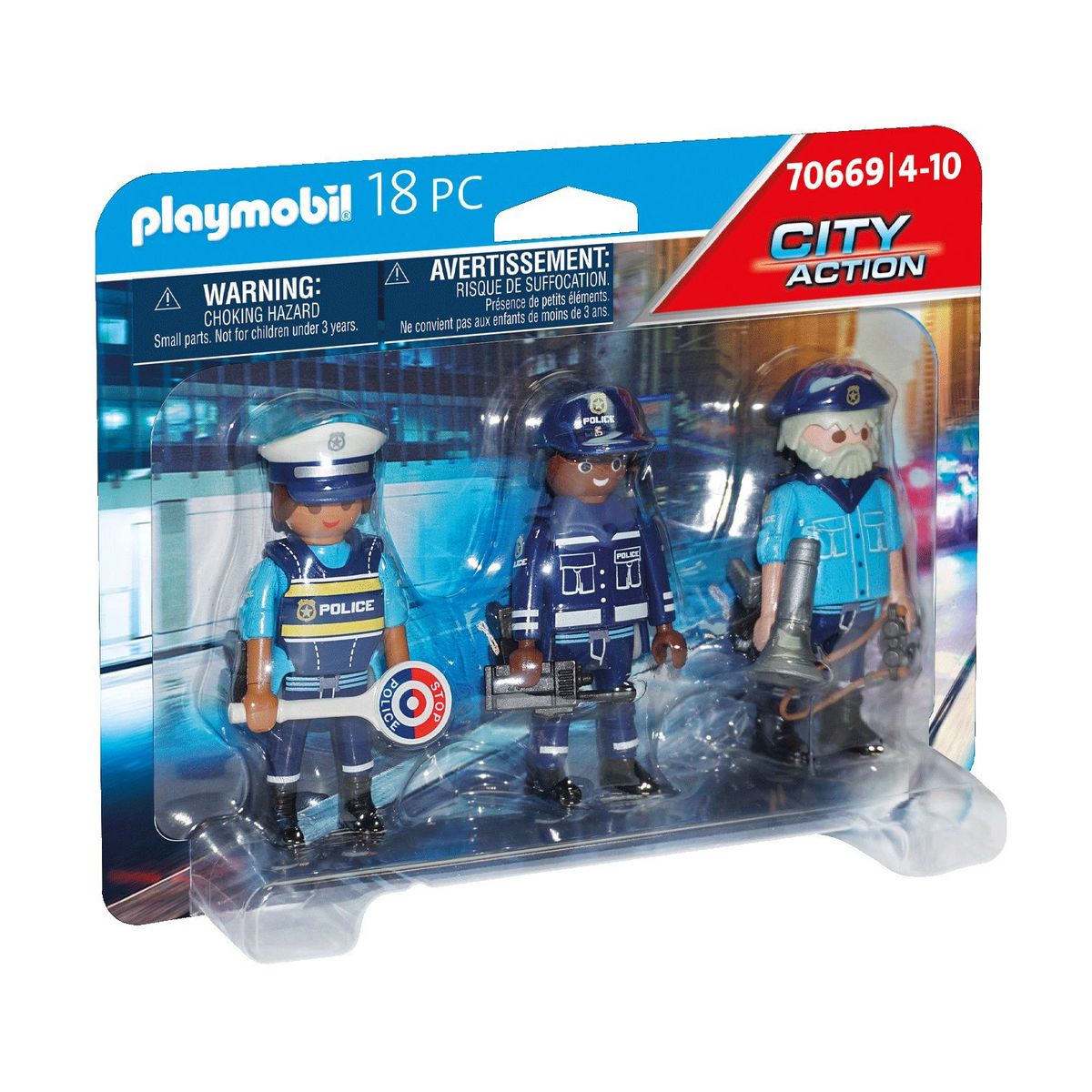 PLAYMOBIL - Playmobil City Action 3 Figuras de Policía