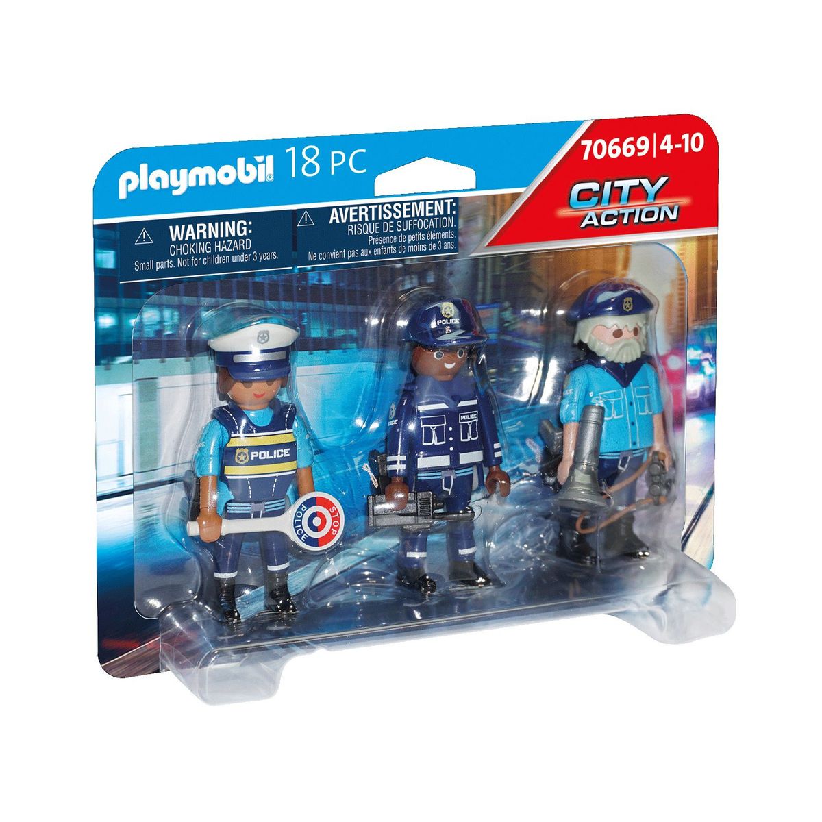 PLAYMOBIL - Playmobil City Action 3 Figuras de Policía
