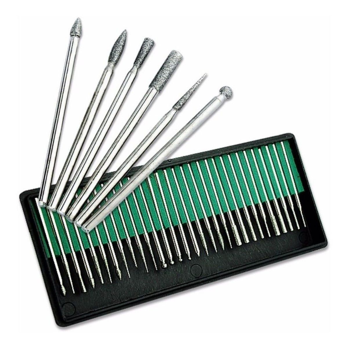 GENERICO - Brocas Para Gravado Y Tallado Diamantadas Set 30 Pcs