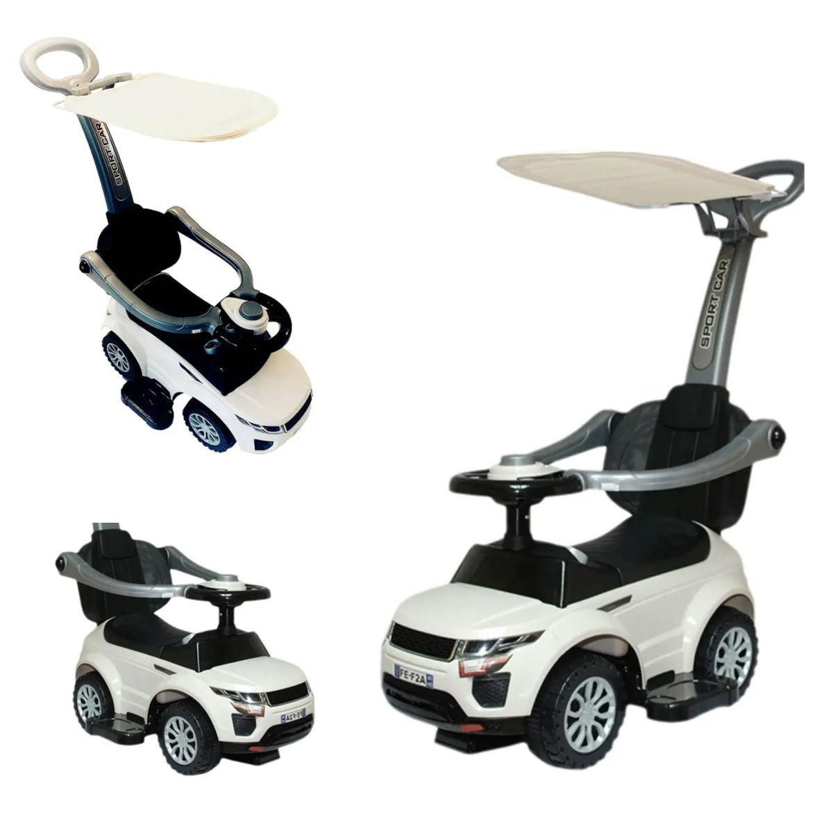 GENERICO - Bugui Correpasillos Empujador con cajonera 3 en 1 - Blanco