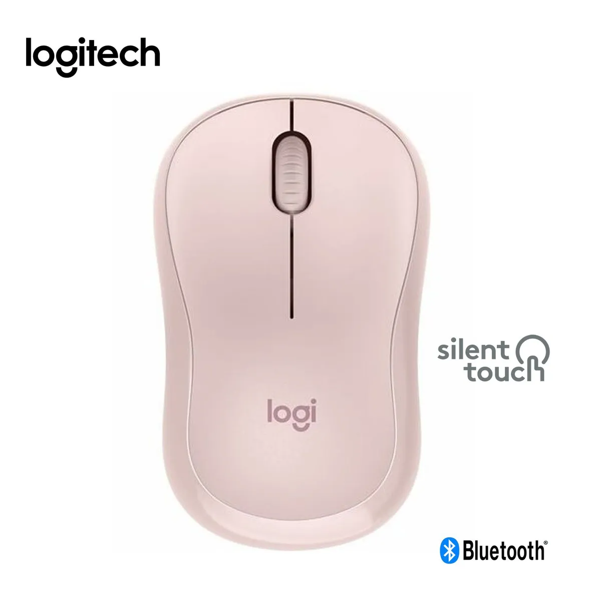 LOGITECH - Mouse Inalámbrico Logitech M240 Blueth Silent Touch ambidextro Rosado