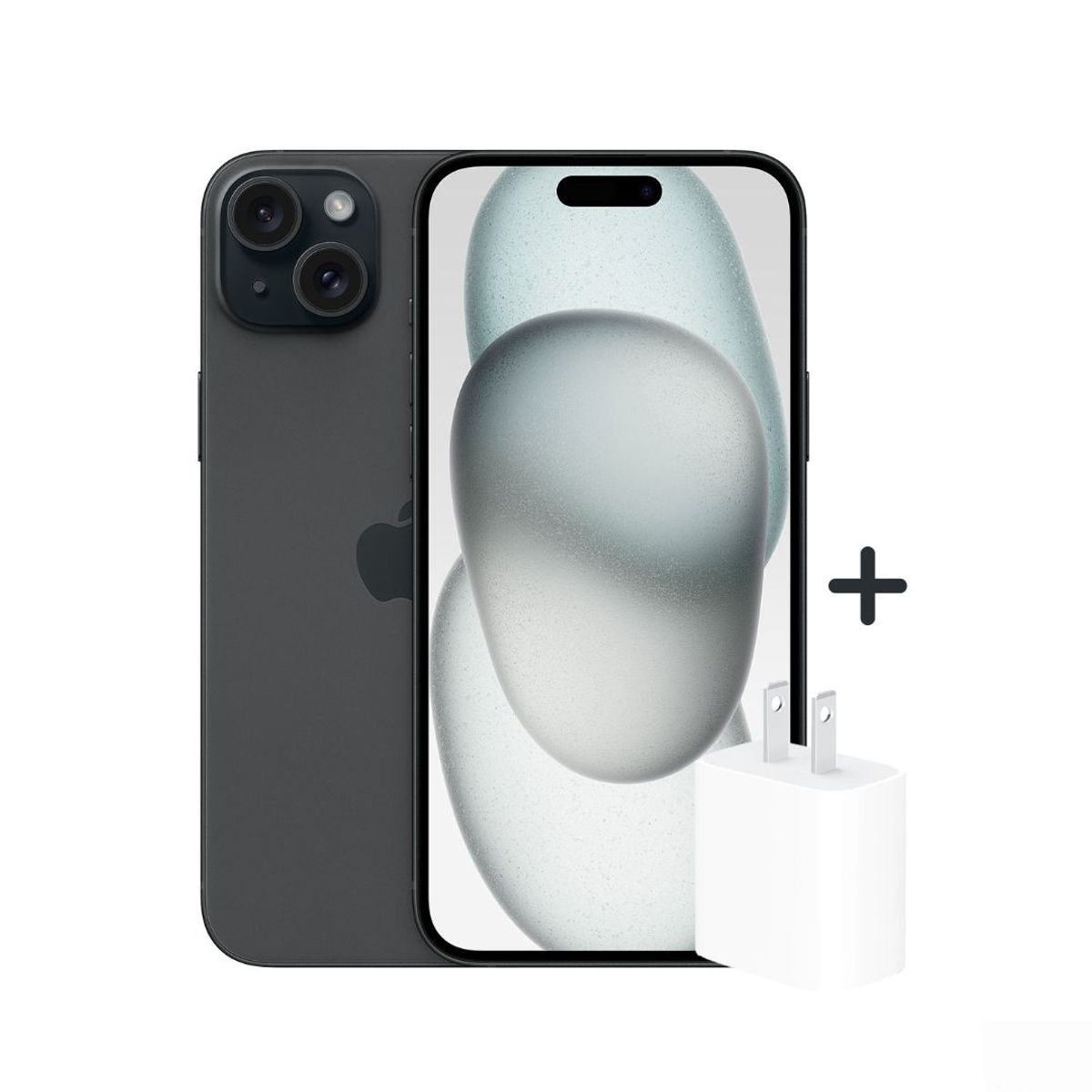 APPLE - iphone 15 128GB (CHIP FISICO) + Dado 20W - NEGRO.