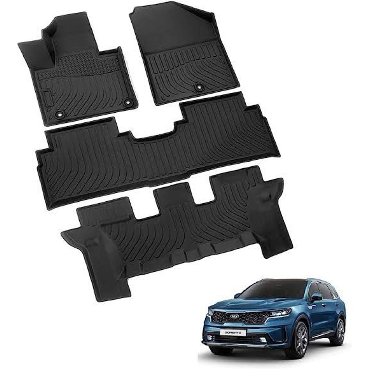 GENERICO - PISOS BANDEJA 3D KIA SORENTO 2016 2017 2018 2019 2020 2021