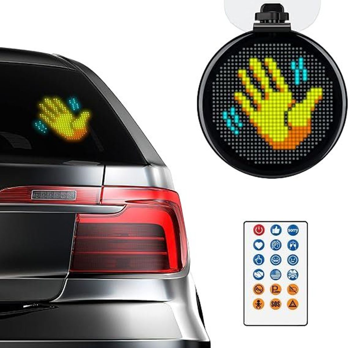 GENERICO - EMOJI LED CIRCULAR PARA AUTO